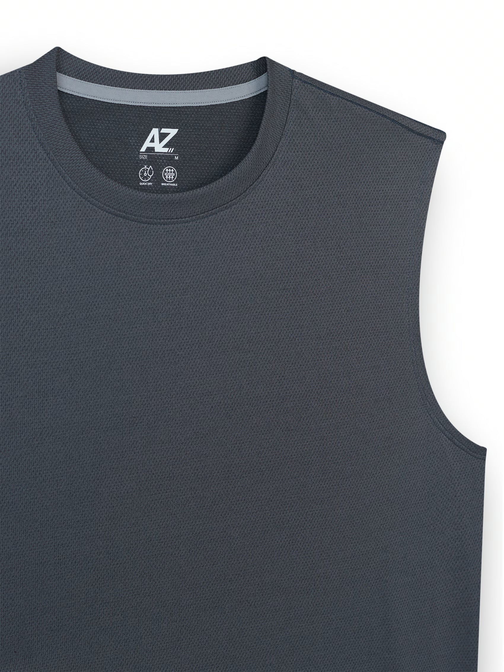 AIIZ Men's Texture Active Sleeveless T-Shirt