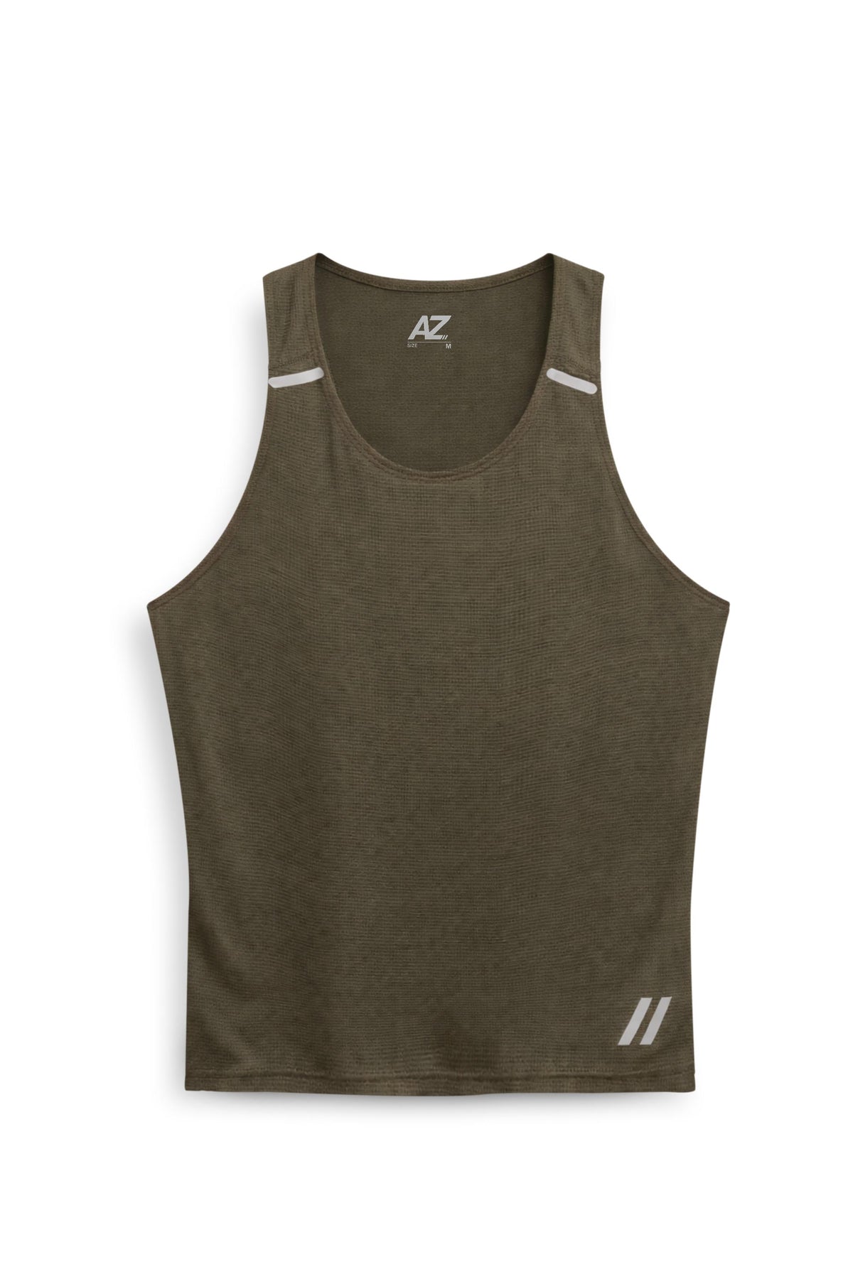 AIIZ Men's Quick Dry Active Tank Top (Olive / S)