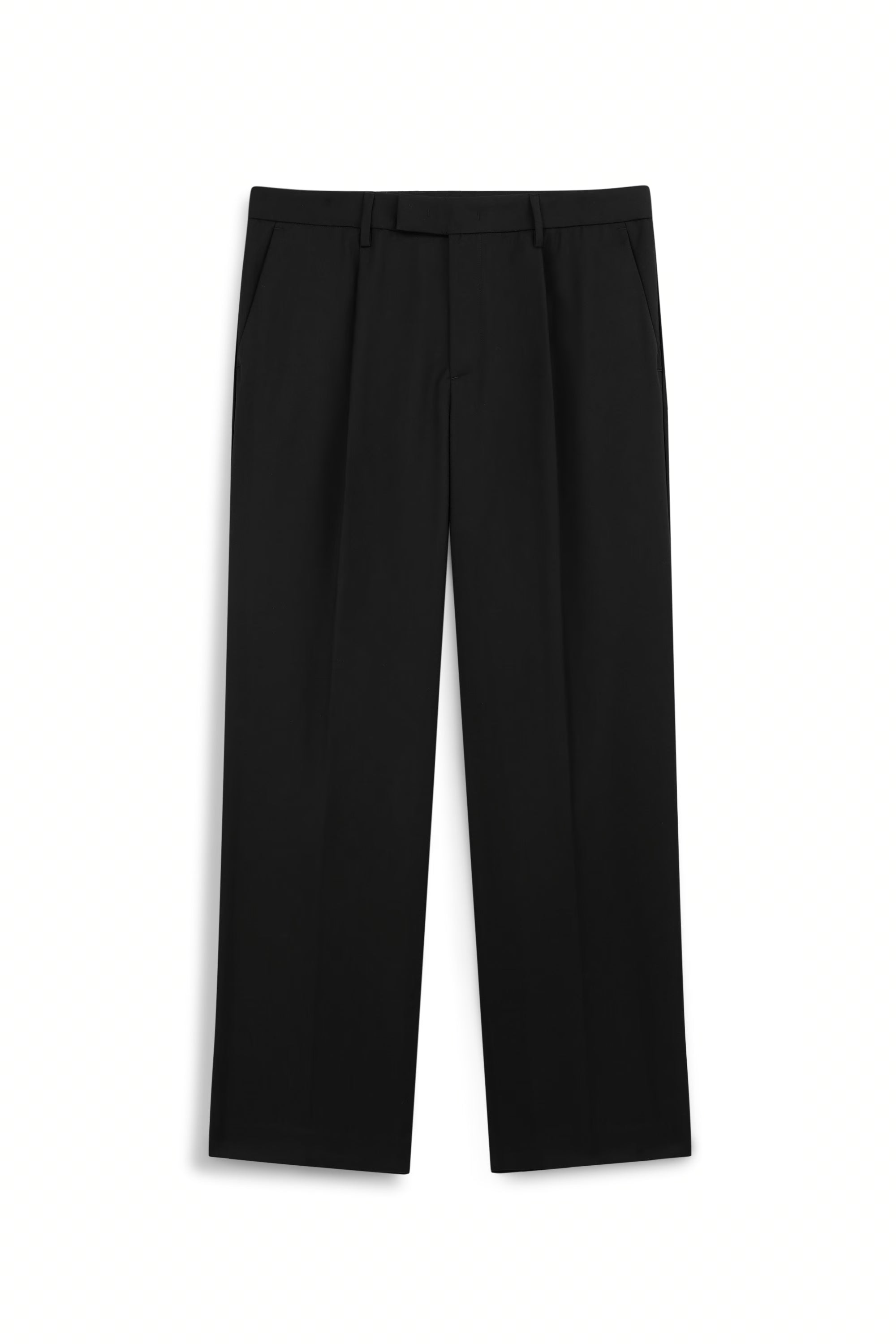 AIIZ Men's Relaxed Pleated Trousers (Black / 30)