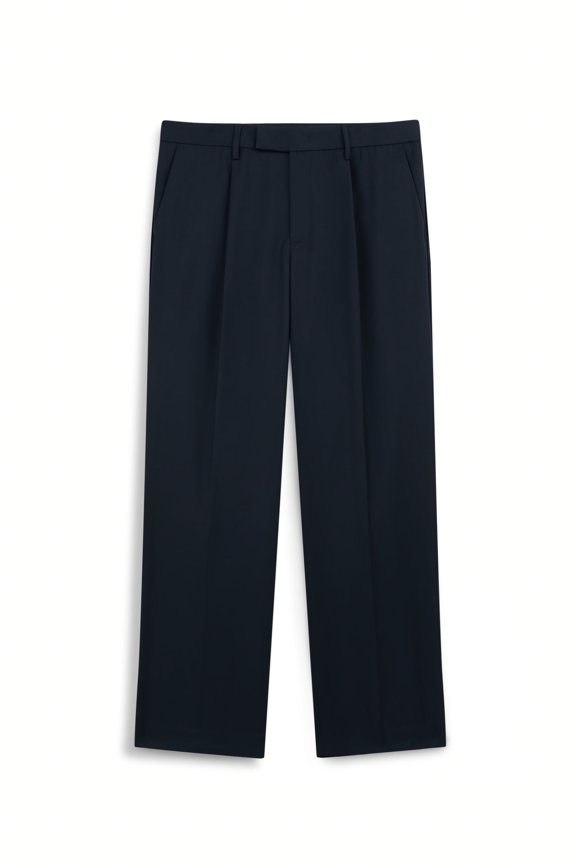 AIIZ Men's Relaxed Pleated Trousers (Navy / 30)