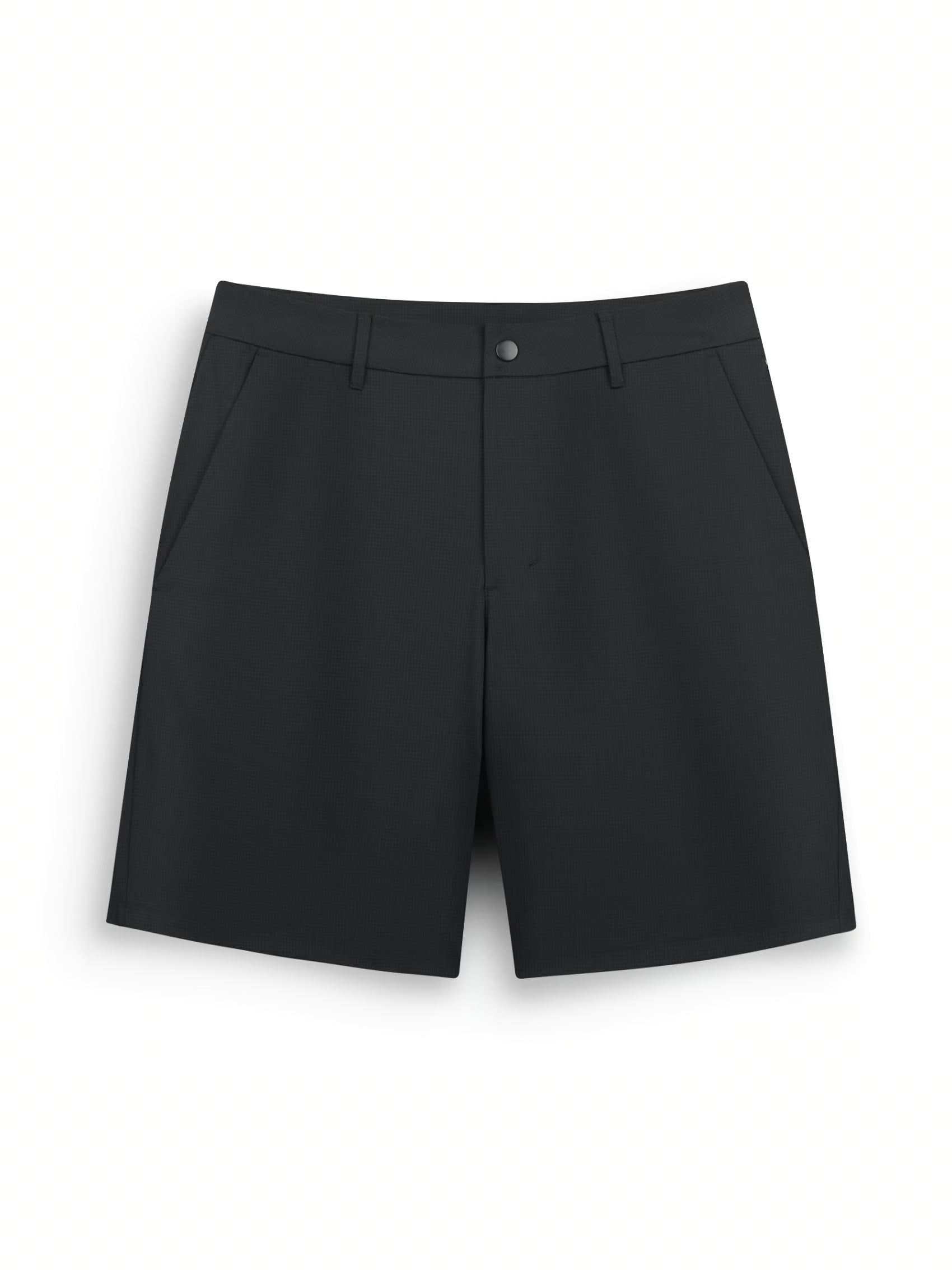AIIZ Men's Polyester Stretch Chino Shorts (Black / 30)