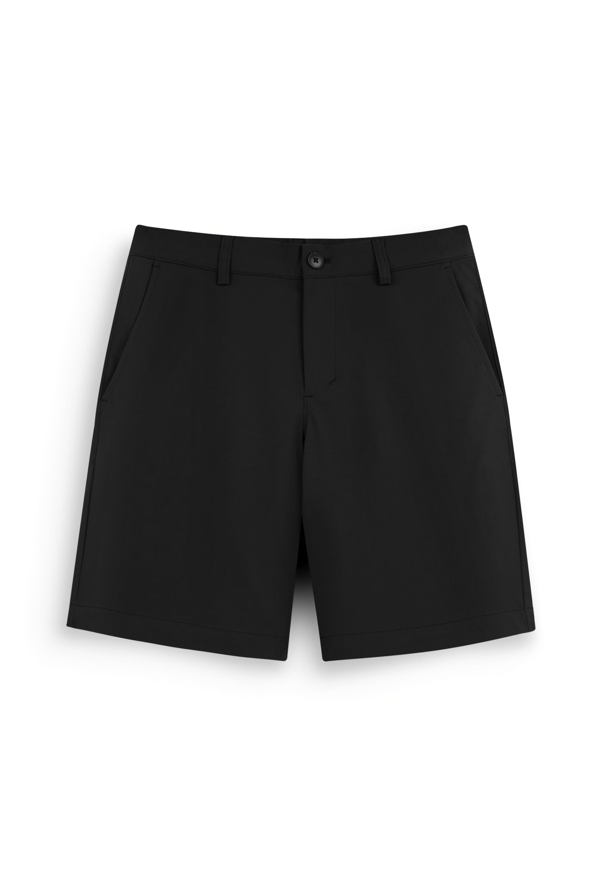 AIIZ Men's Stretch Elastic Waisted Chino Shorts (Black / S)
