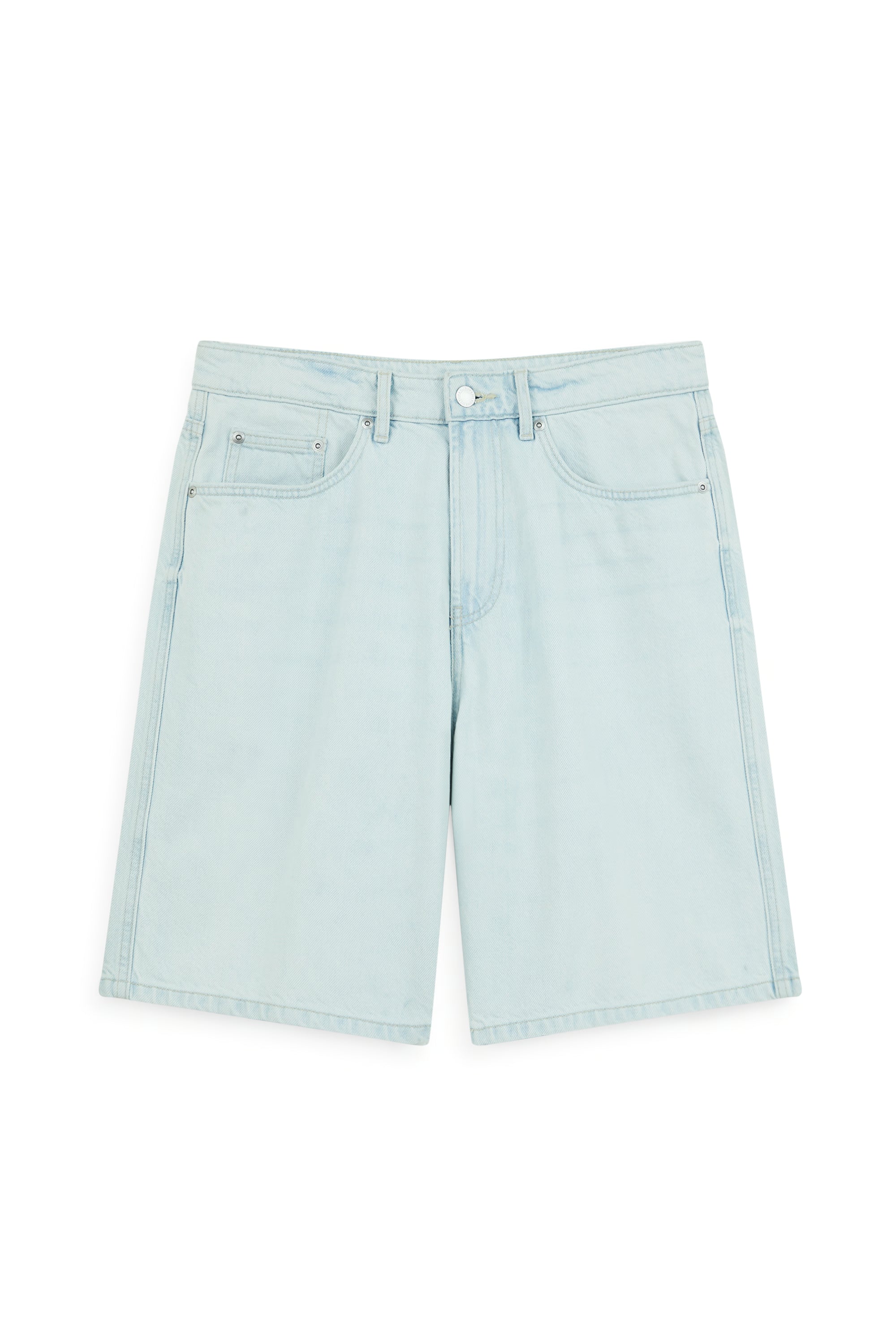 AIIZ Men's Denim Loose Shorts (Light Blue / 30)