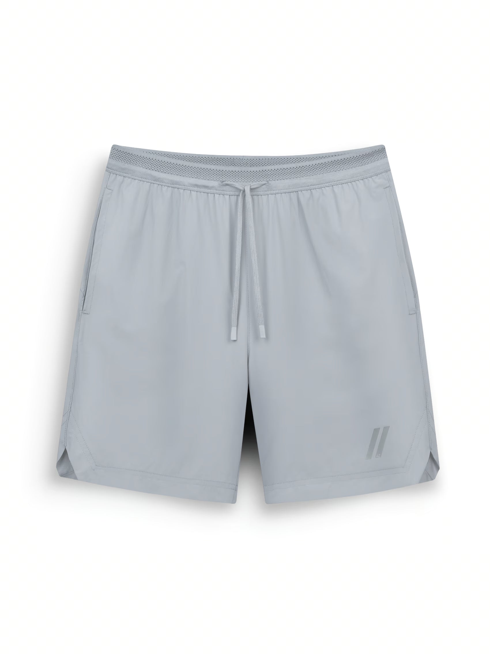 AIIZ Men's Quick Dry Stretch Active Shorts (Light Grey / S)