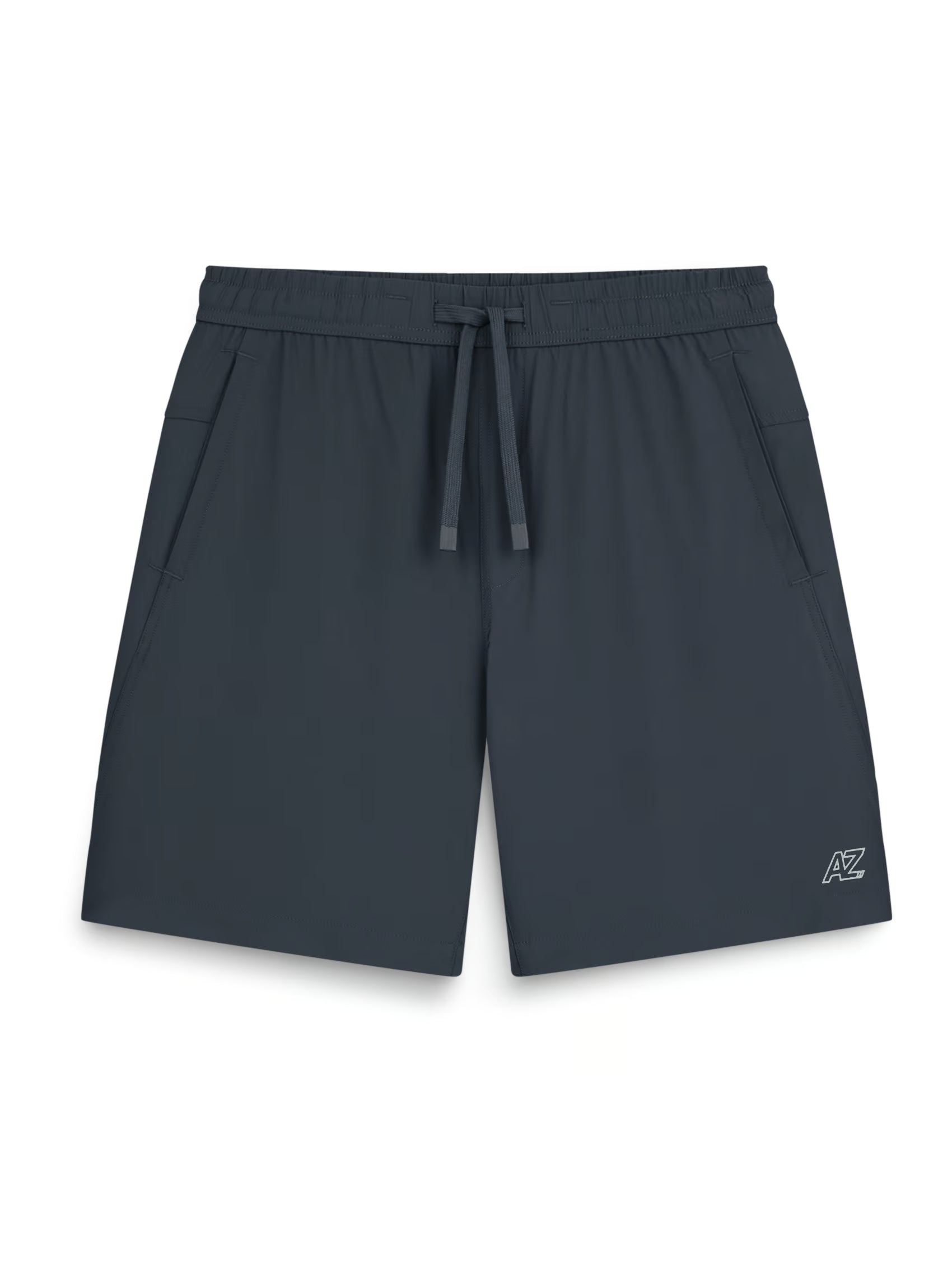 AIIZ Men's Quick Dry Stretch Active Shorts (Dark Grey / S)