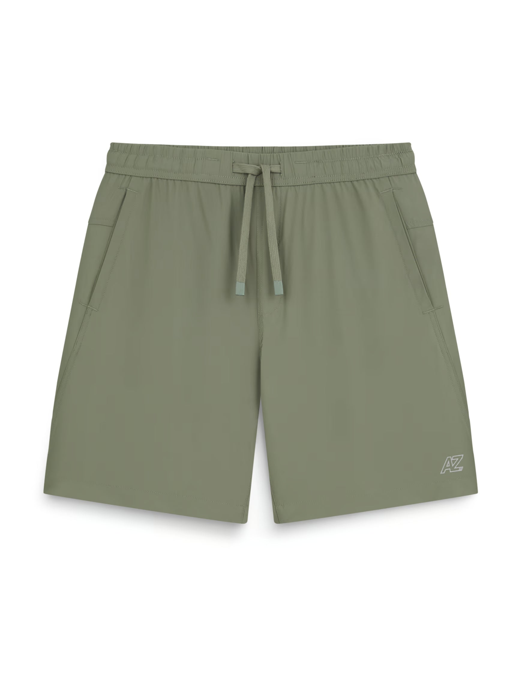 AIIZ Men's Quick Dry Stretch Active Shorts (Olive / S)