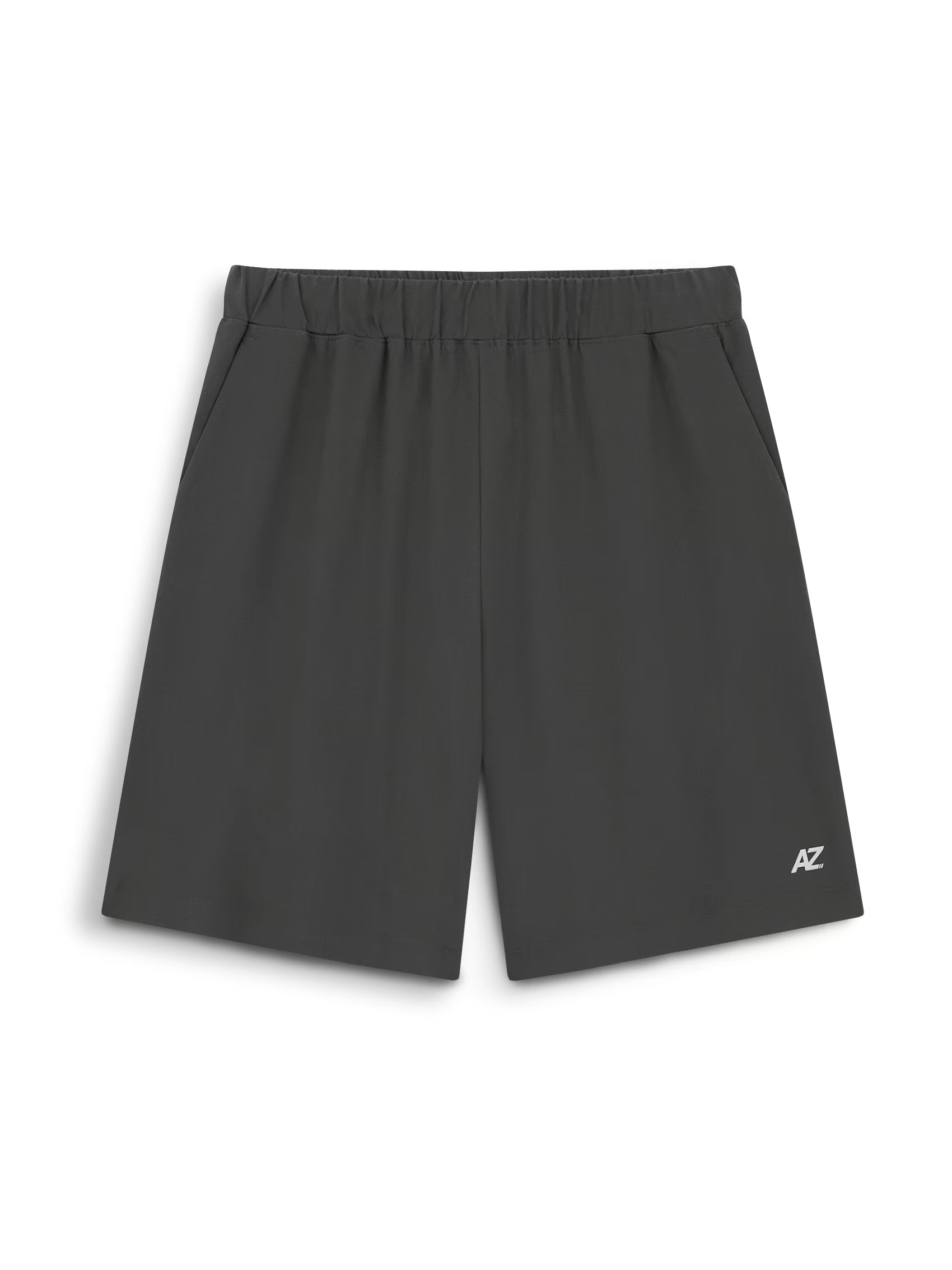 AIIZ Men's Quick Dry Stretch Active Shorts (Dark Grey / S)