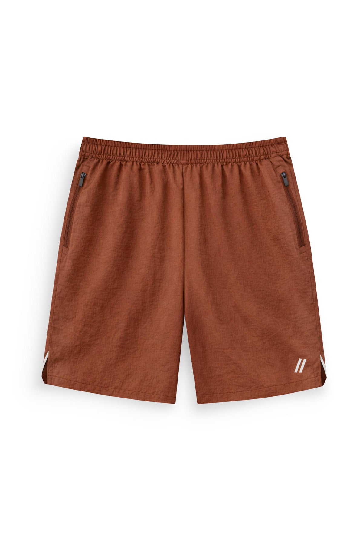 AIIZ Men's Quick Dry Stretch Active Shorts (Dark Orange / S)