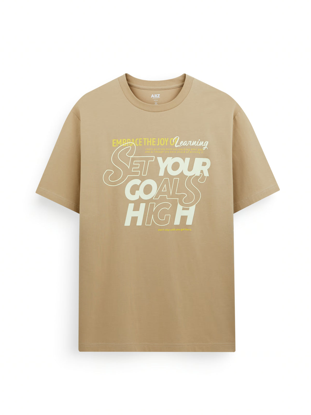 AIIZ Men's Graphic T-Shirt (Khaki / S)