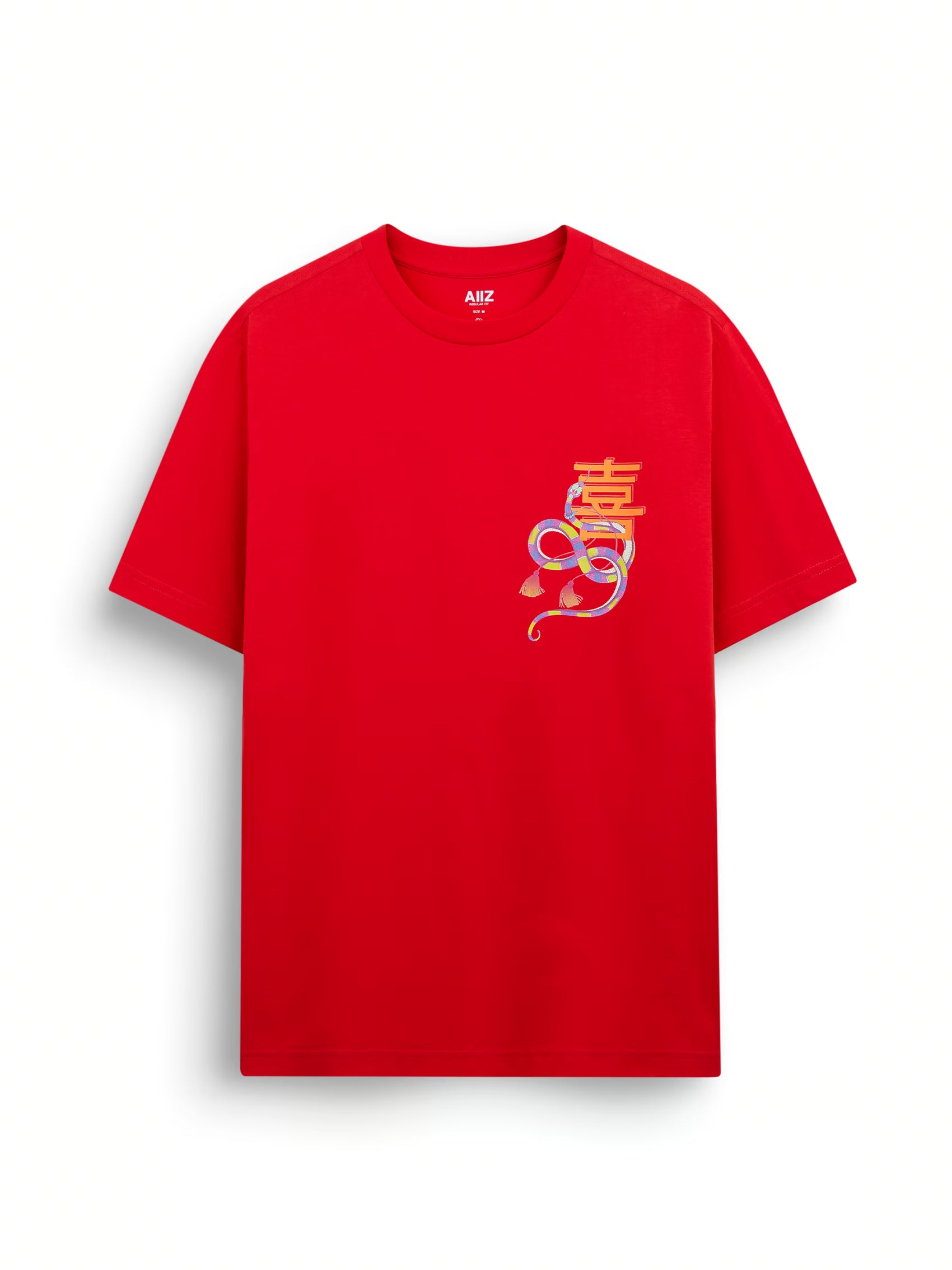 AIIZ Men's Graphic T-Shirt (Red / S)