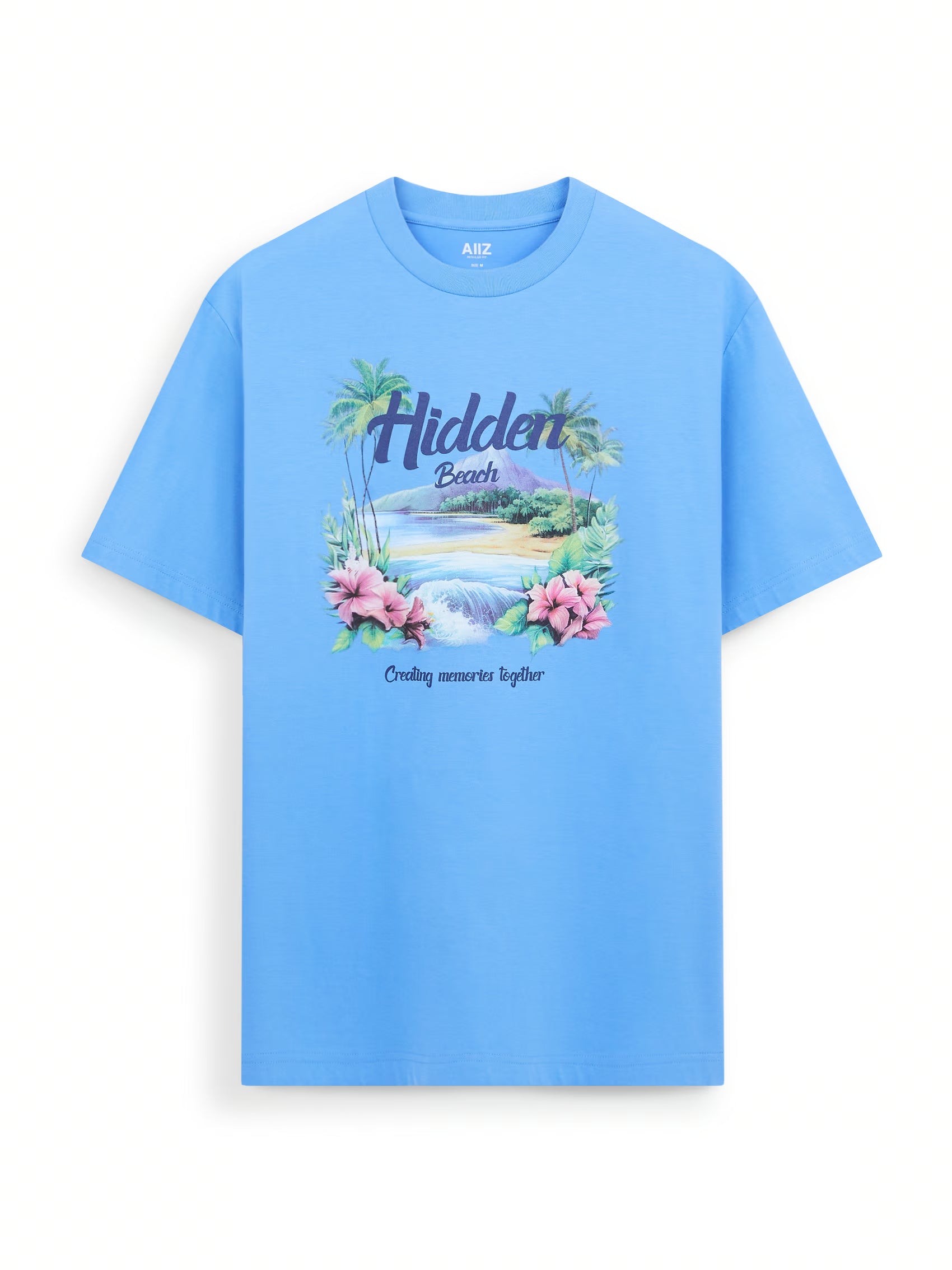 AIIZ Men's Graphic T-Shirt (Blue / S)