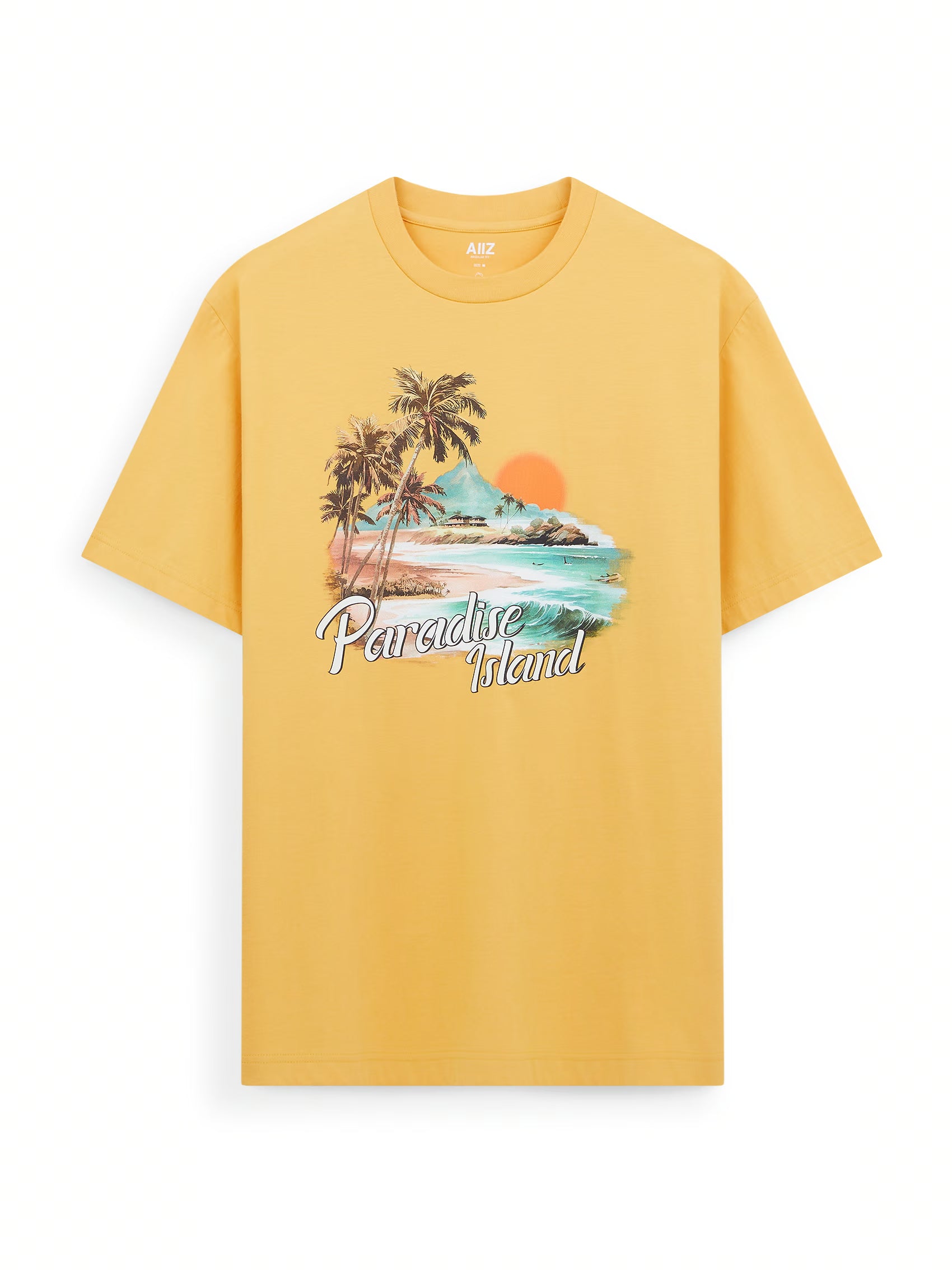 AIIZ Men's Graphic T-Shirt (Orange / S)