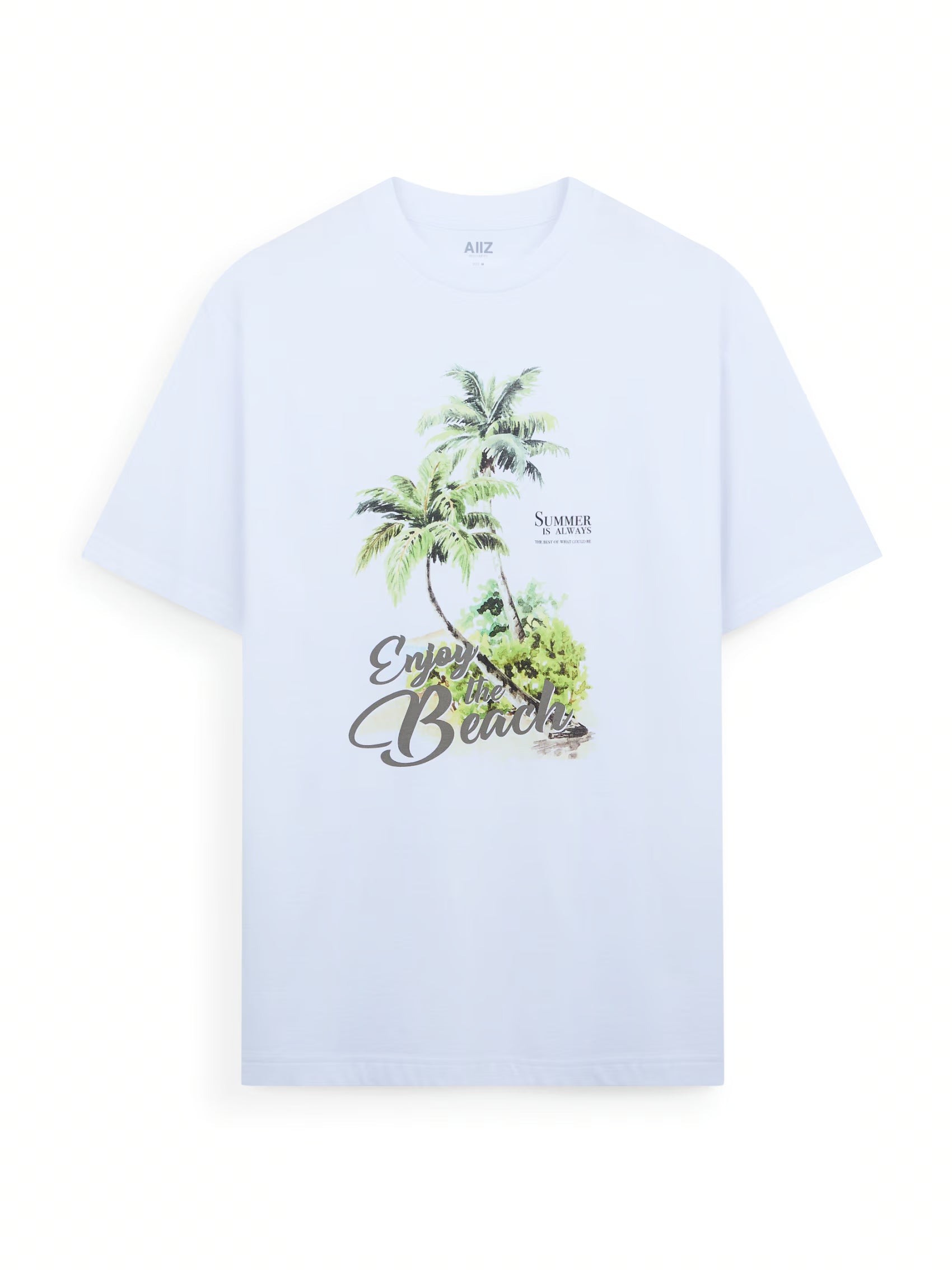 AIIZ Men's Graphic T-Shirt (White / S)