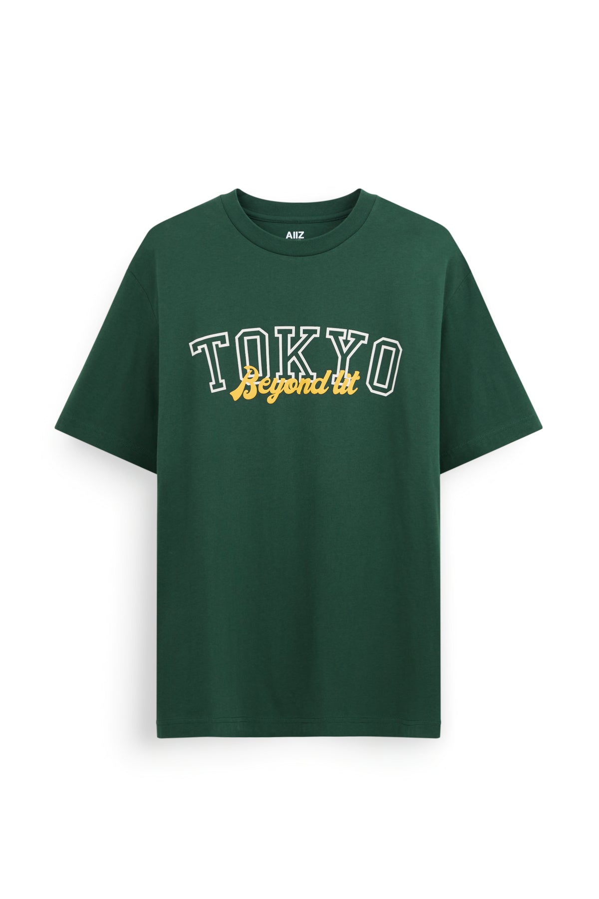 AIIZ Men's Graphic T-Shirt (Dark Green / S)
