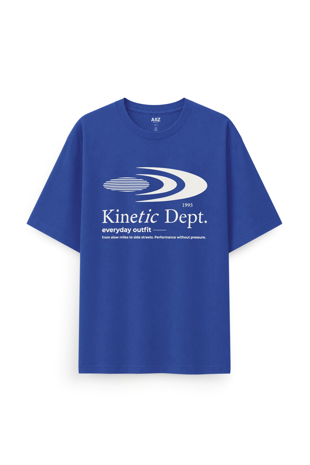 AIIZ Men's Graphic T-Shirt (Dark Blue / S)