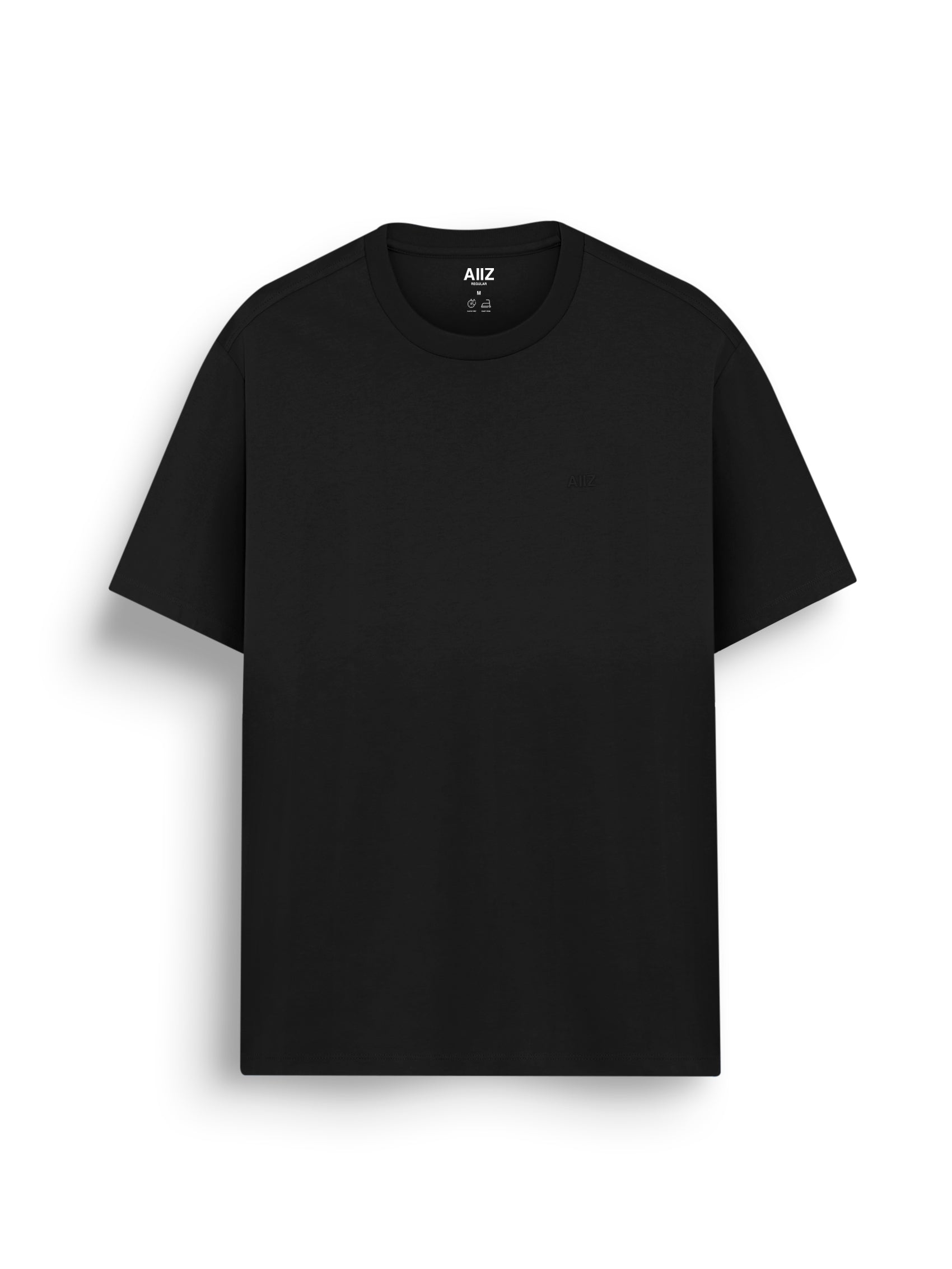 Men’s Cotton Polyester AIIZ Logo T-Shirt (Black / S)