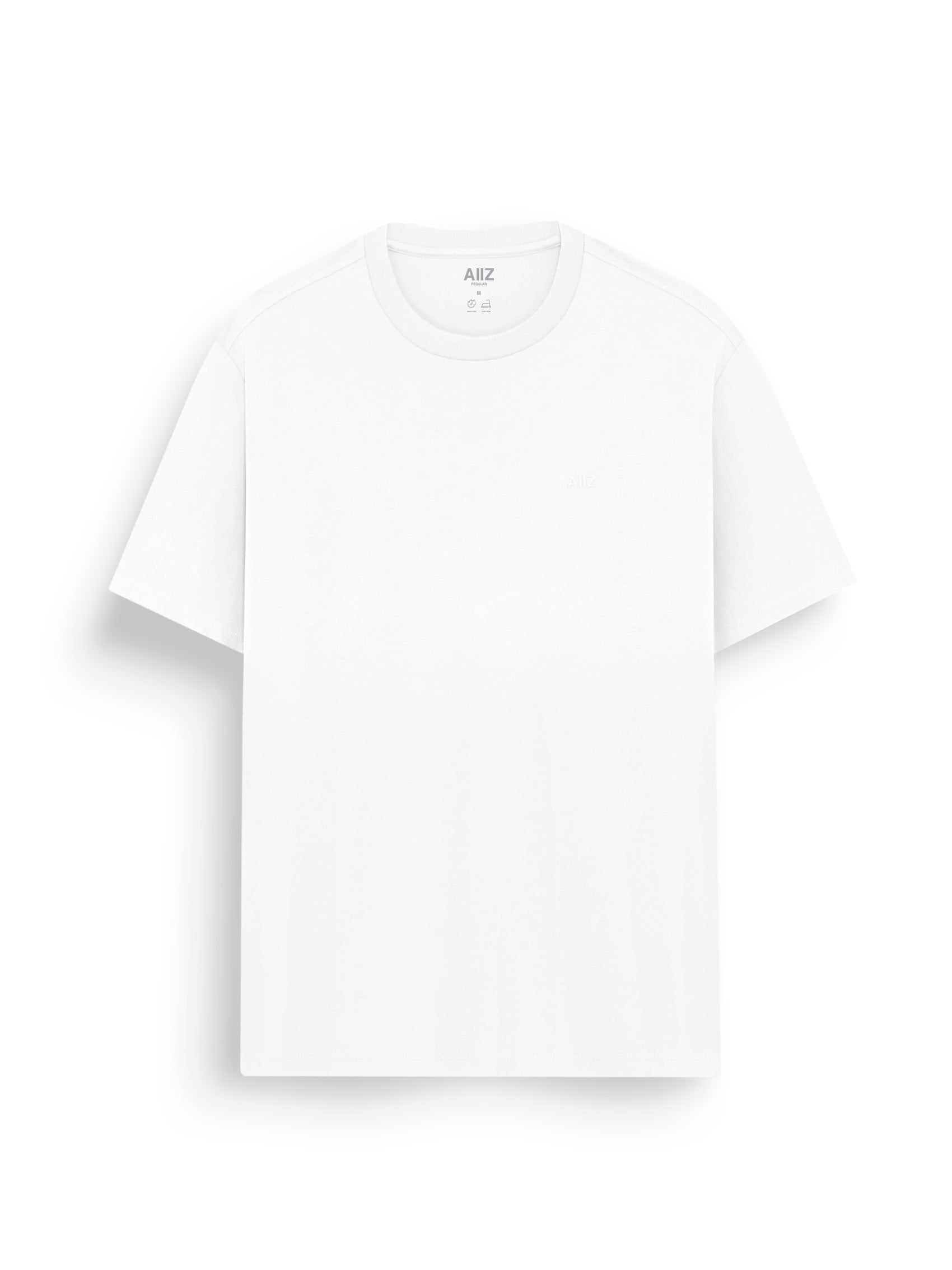 Men’s Cotton Polyester AIIZ Logo T-Shirt (White / S)