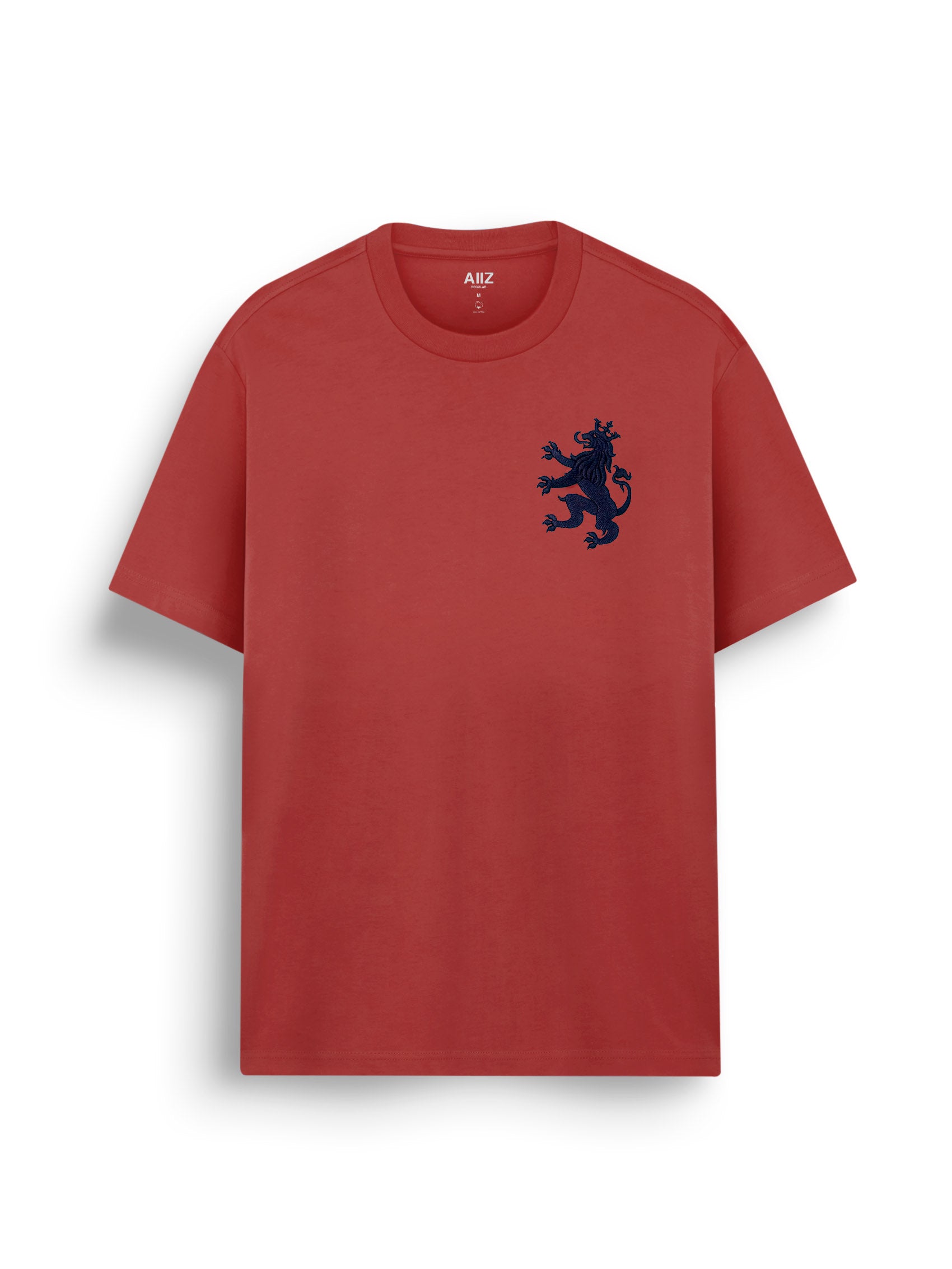 AIIZ Men's Lion T-Shirt (Dark Pink / S)
