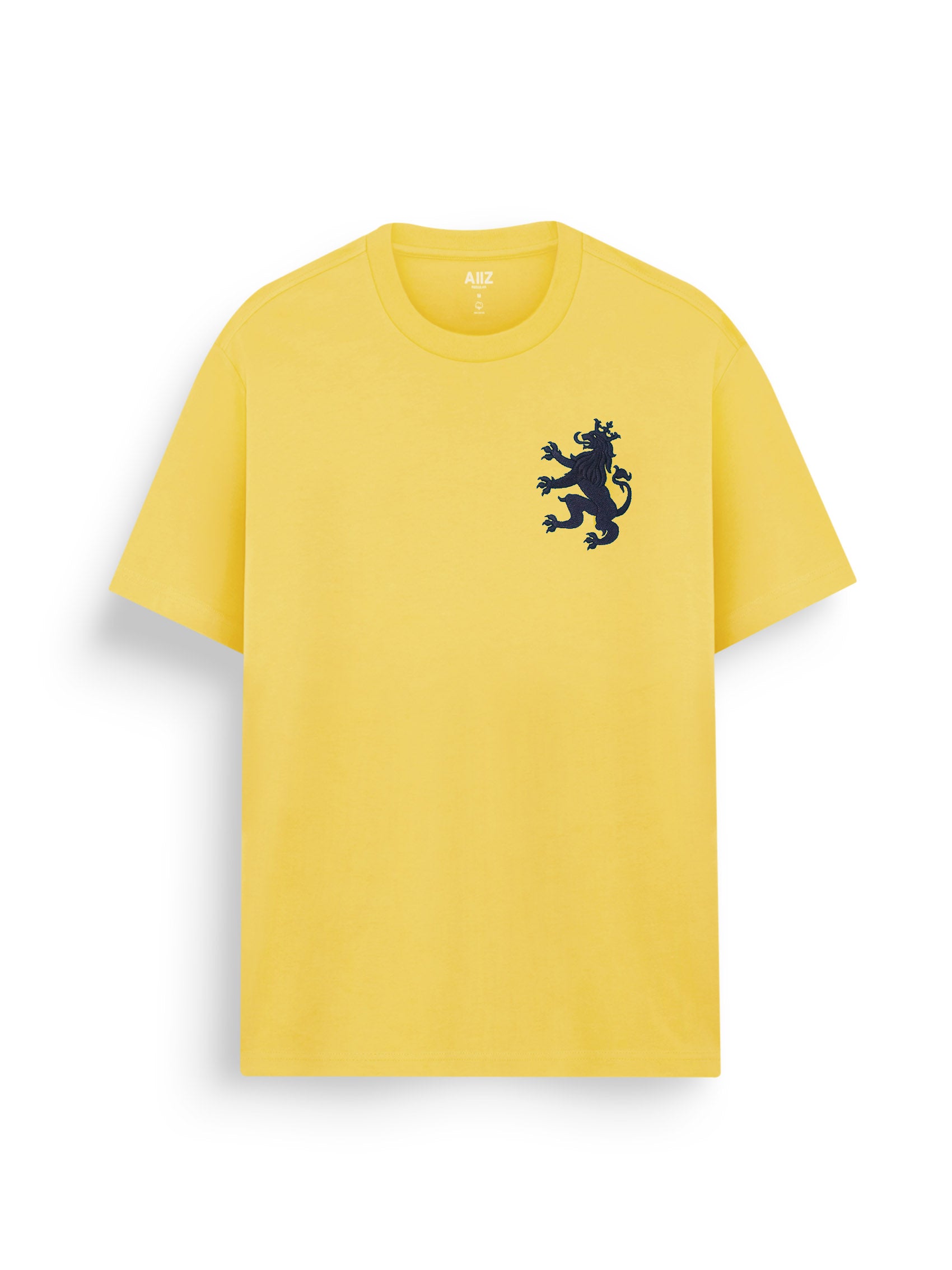 AIIZ Men's Lion T-Shirt (Light Yellow / S)