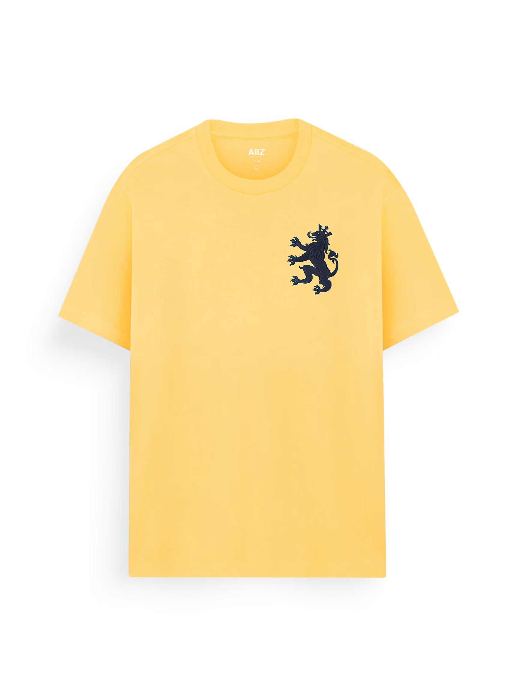 AIIZ Men's Big Lion T-Shirt (Light Yellow / S)