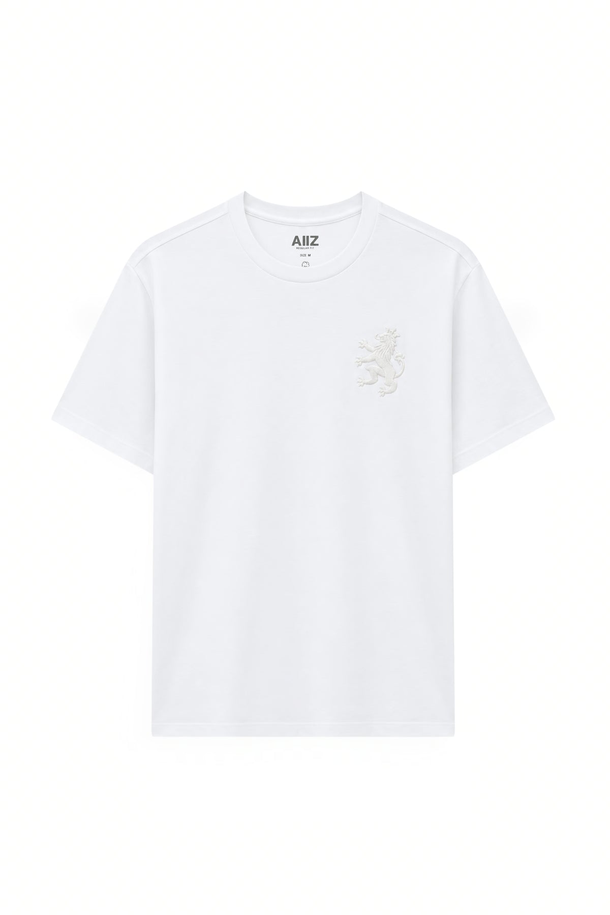 AIIZ Men's Lion Logo T-Shirt (White / S)