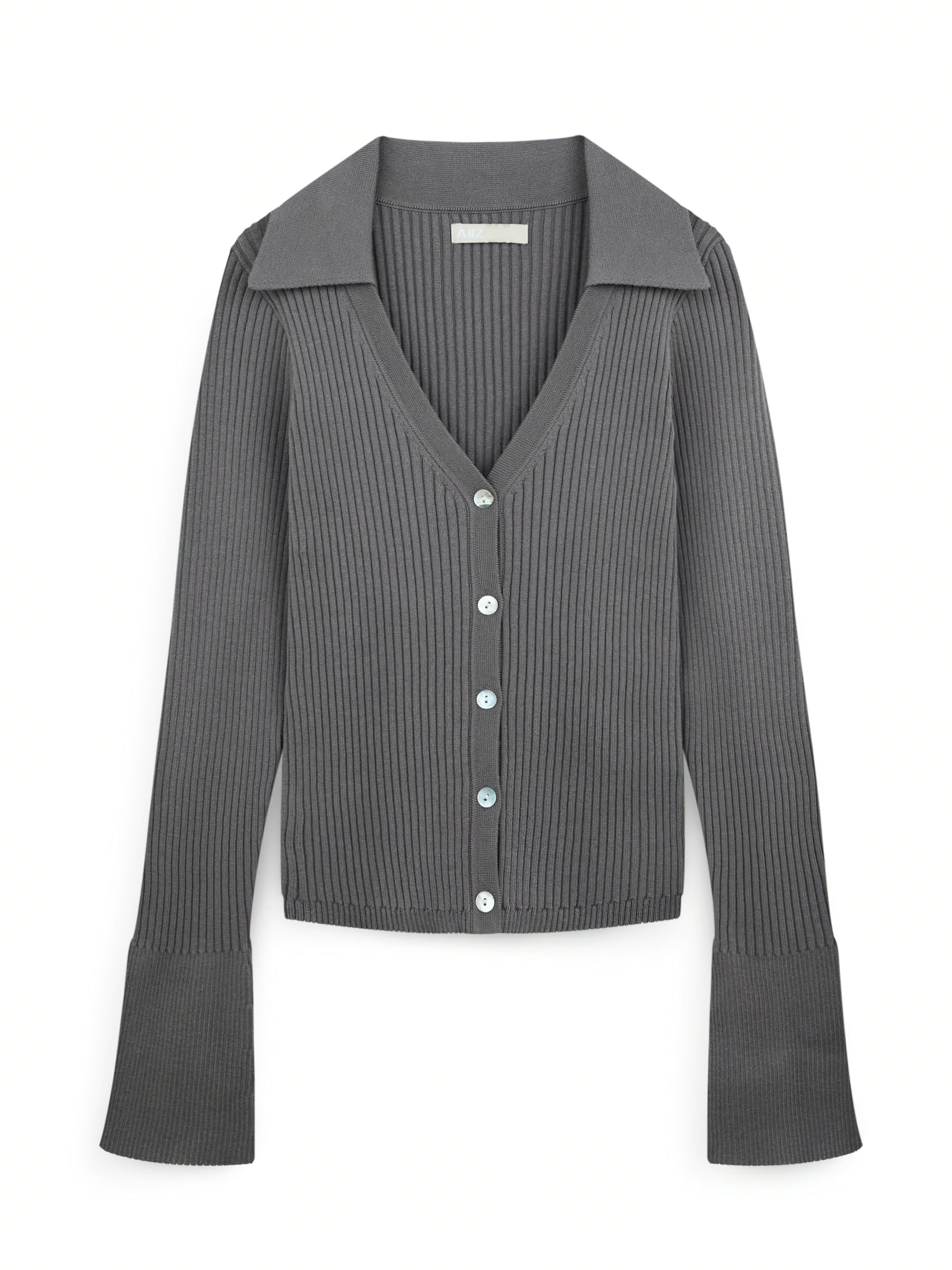 AIIZ Women's Rib-Knit Cardigan