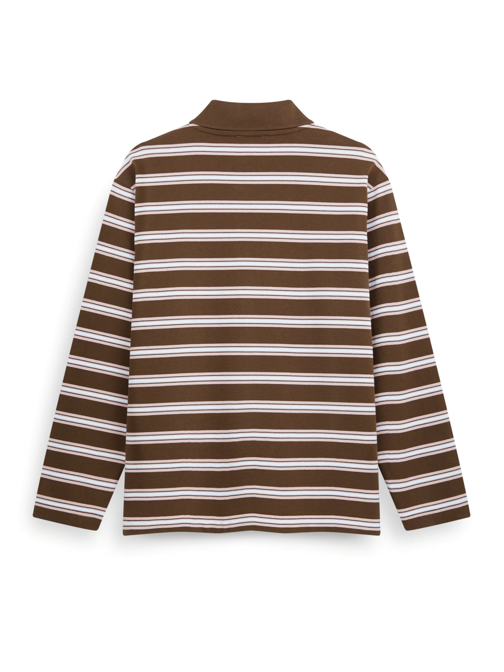 AIIZ Women's Striped Long Sleeve Polo Shirt