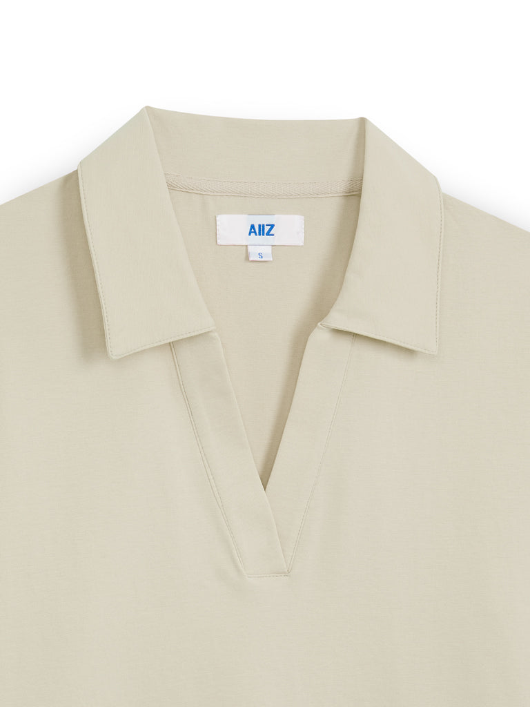 Women's Open Collar Polo Shirt