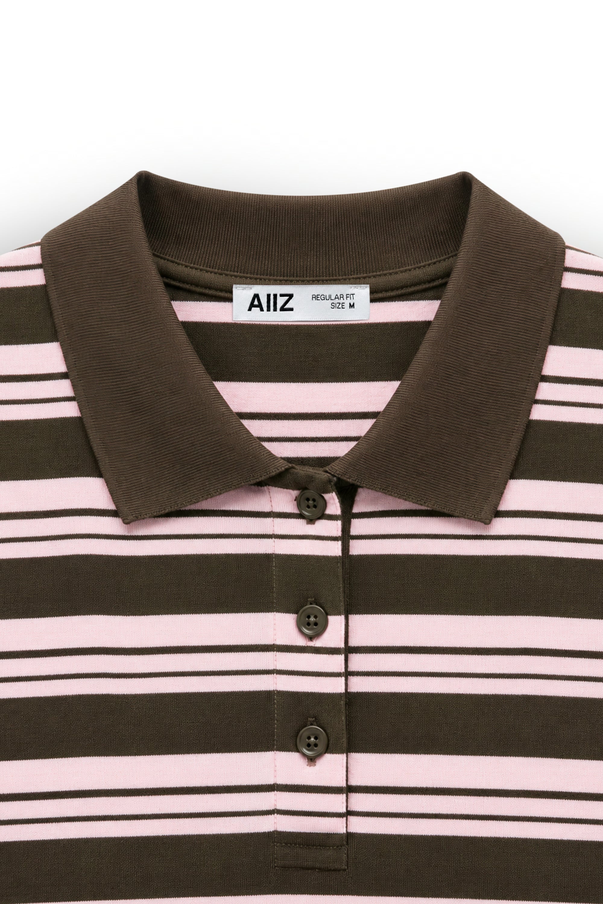 AIIZ Women's New Polo Striped Regular Fit 100% Cotton