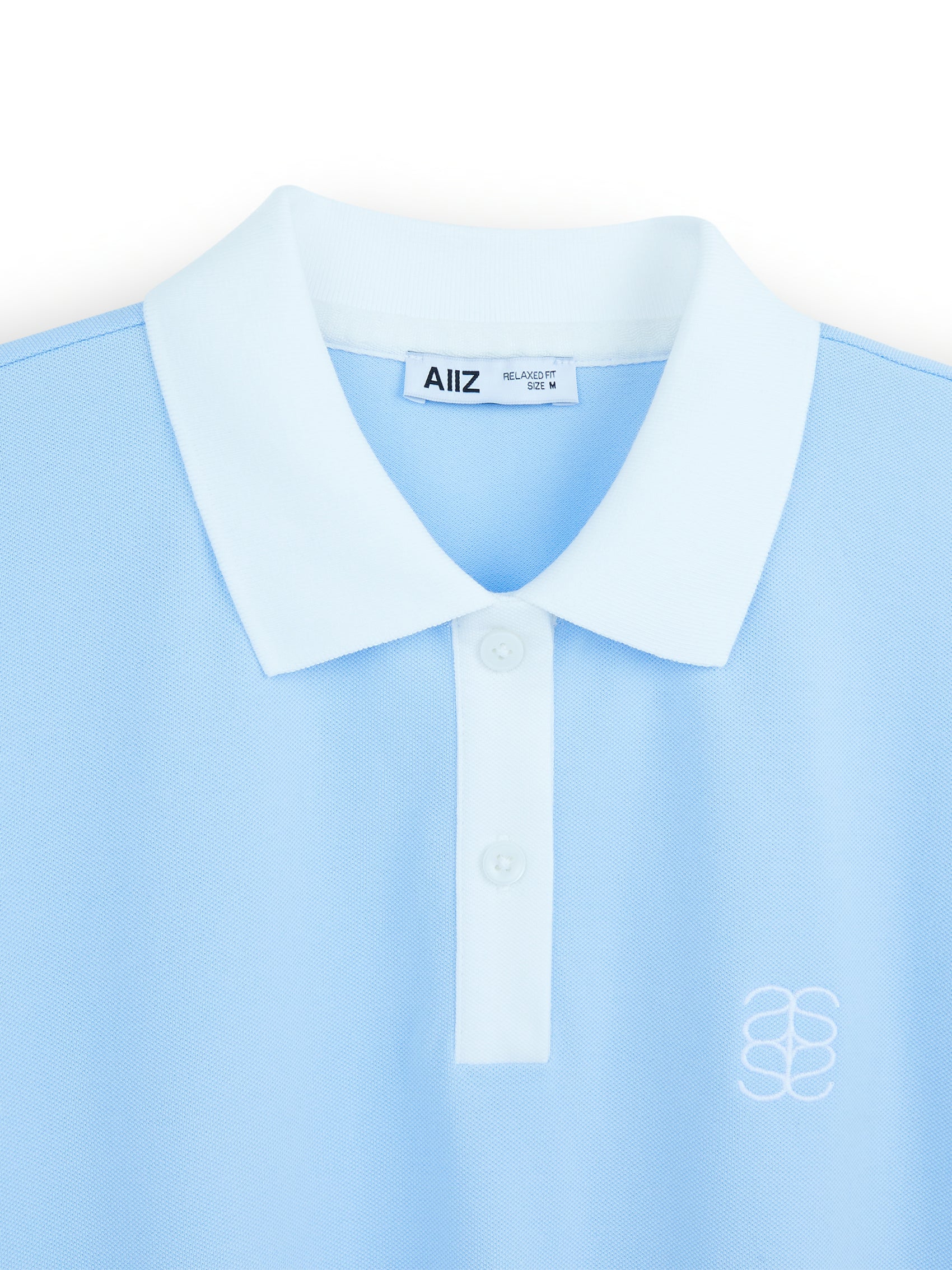 AIIZ Women’s Contrast Collar Polo Shirt