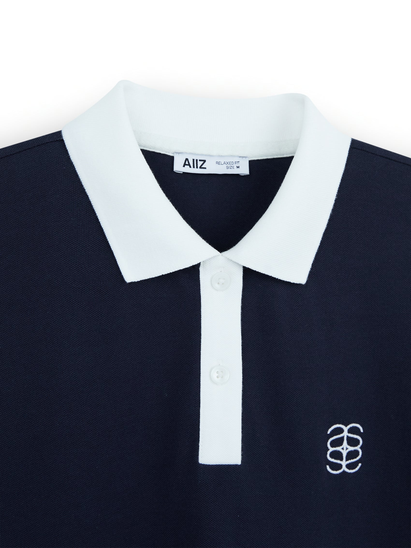 AIIZ Women’s Contrast Collar Polo Shirt
