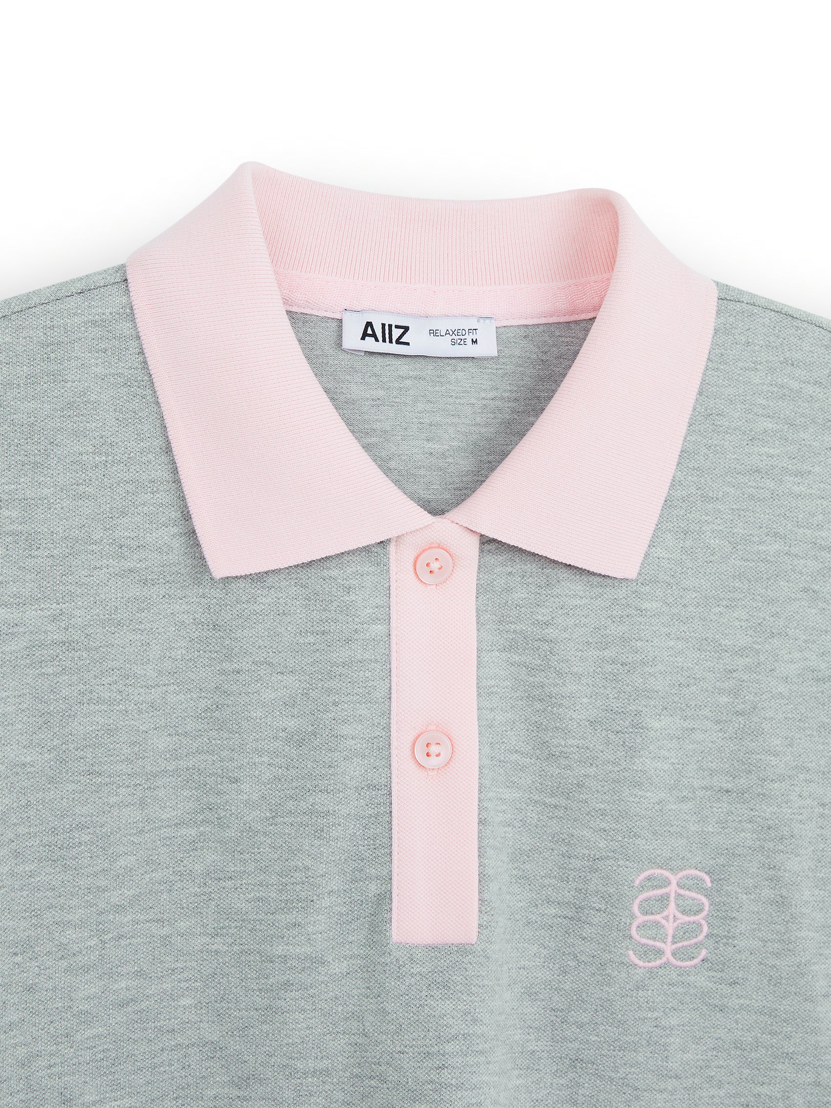 AIIZ Women’s Contrast Collar Polo Shirt