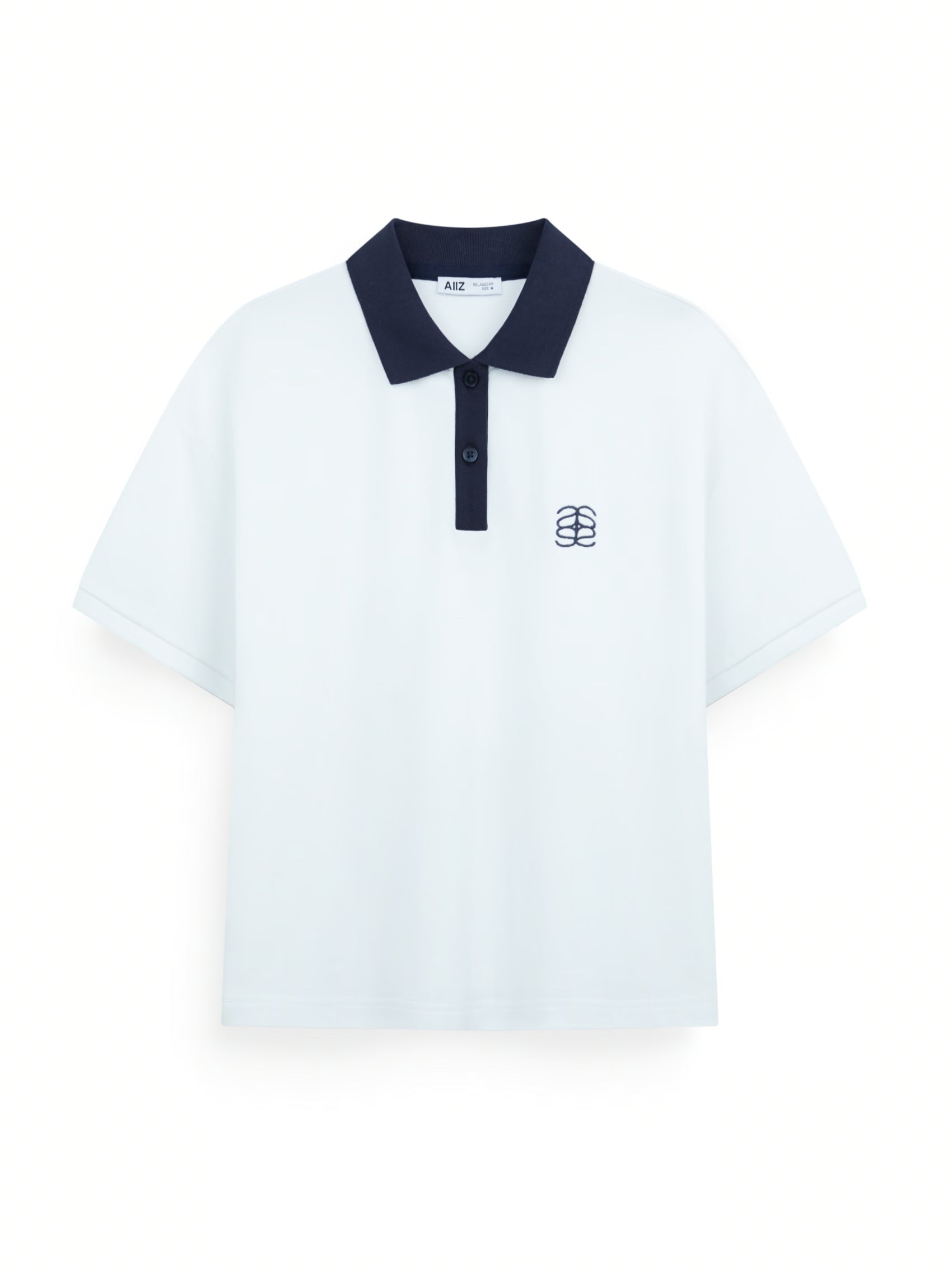 AIIZ Women’s Contrast Collar Polo Shirt