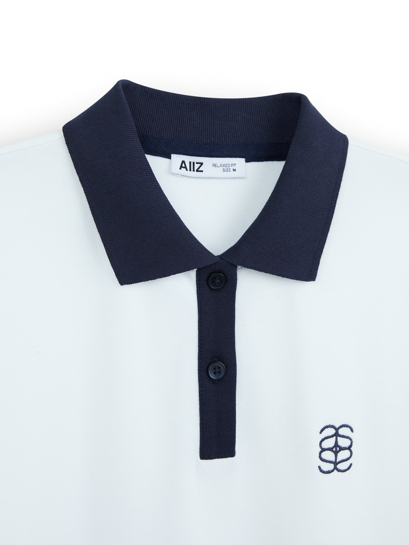 AIIZ Women’s Contrast Collar Polo Shirt