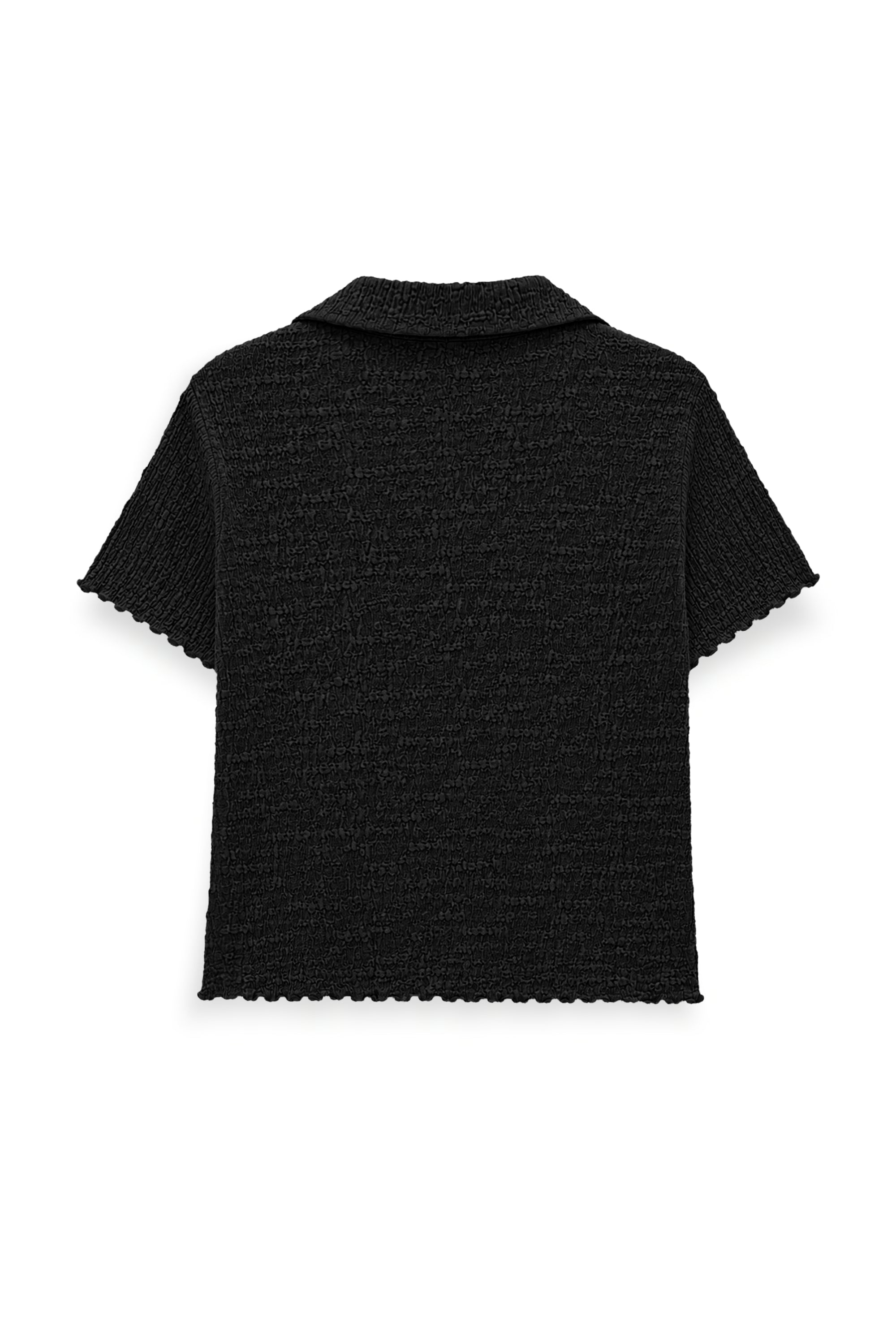 AIIZ Women's Crinkled Polo Shirt