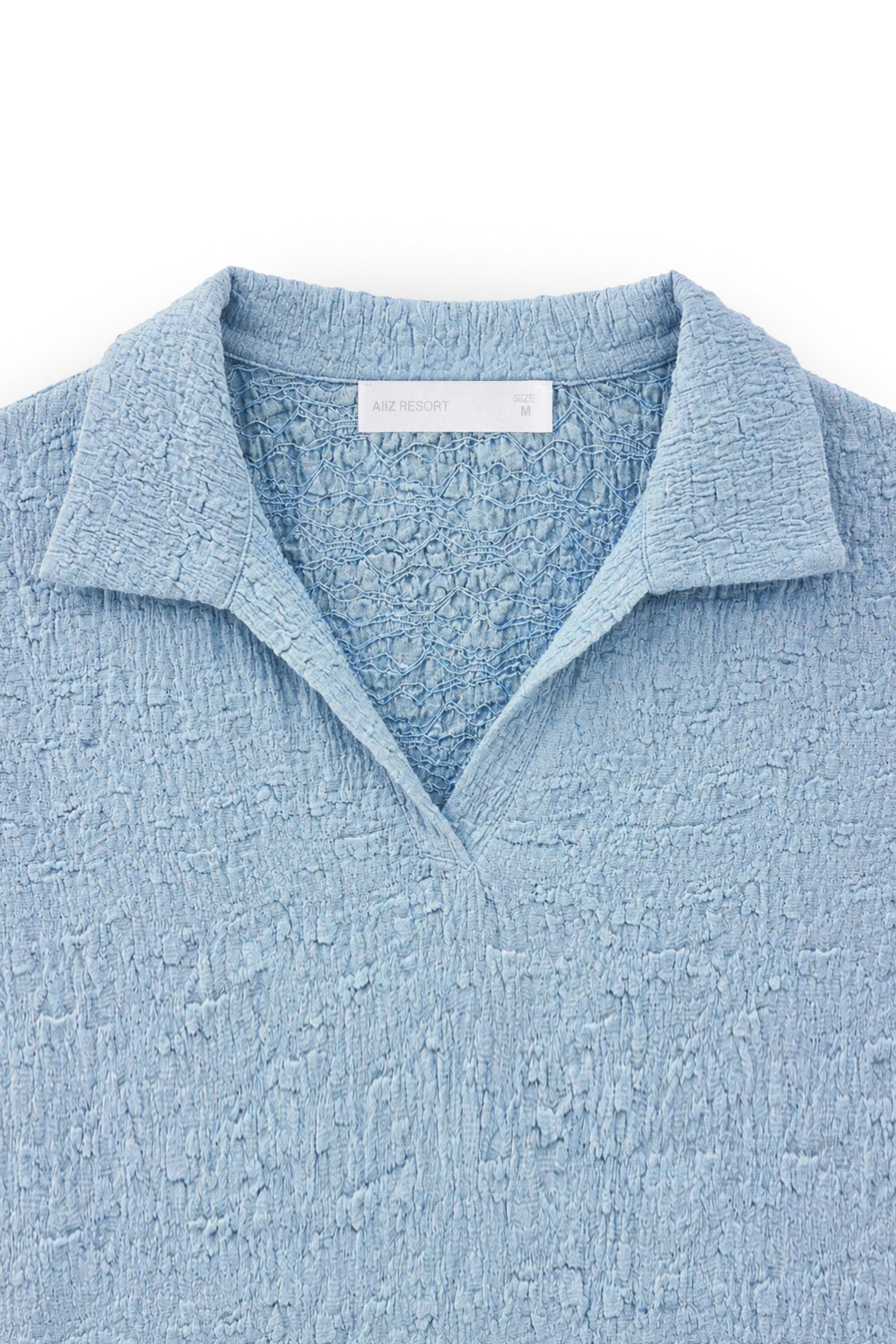 AIIZ Women's Crinkled Polo Shirt