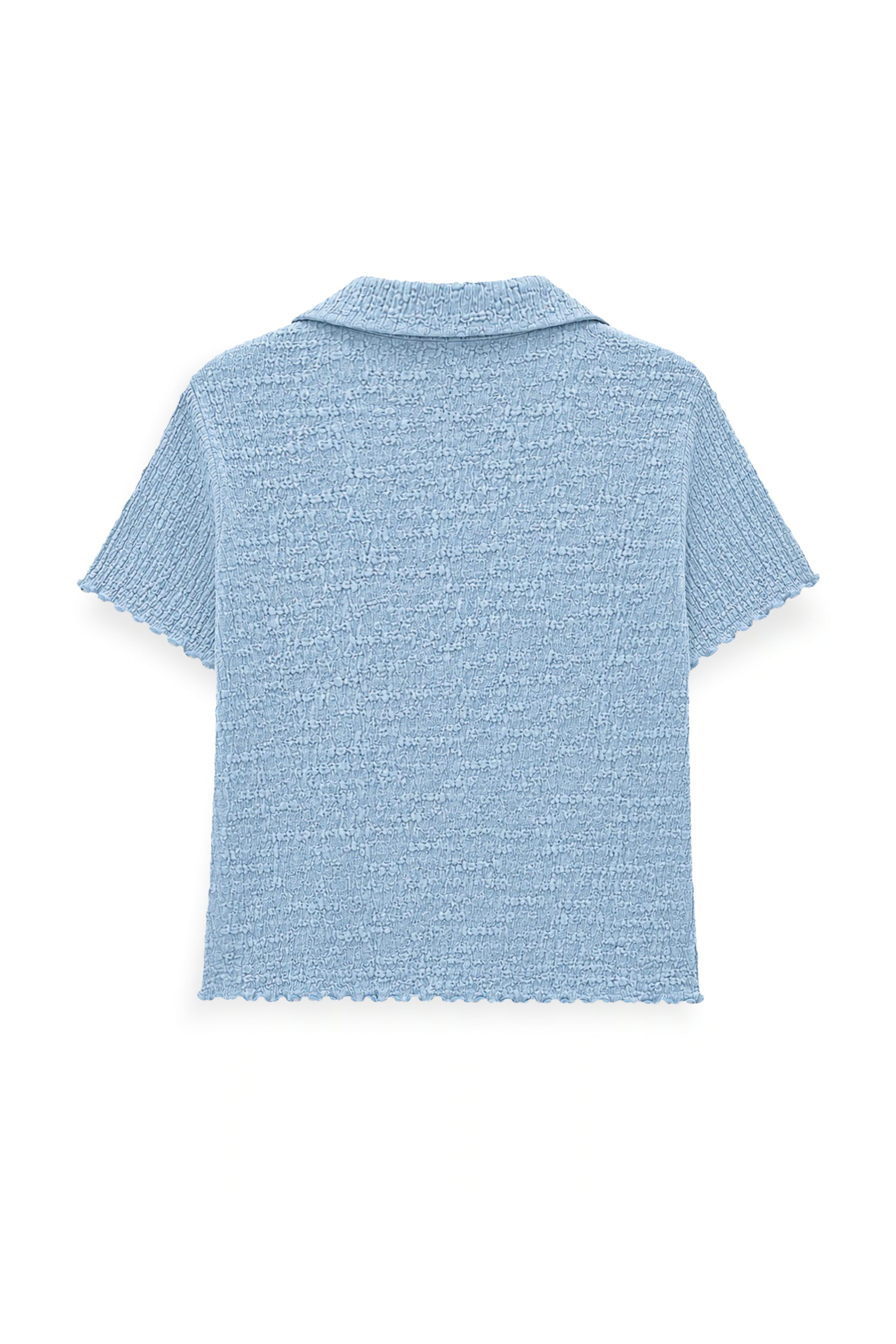 AIIZ Women's Crinkled Polo Shirt