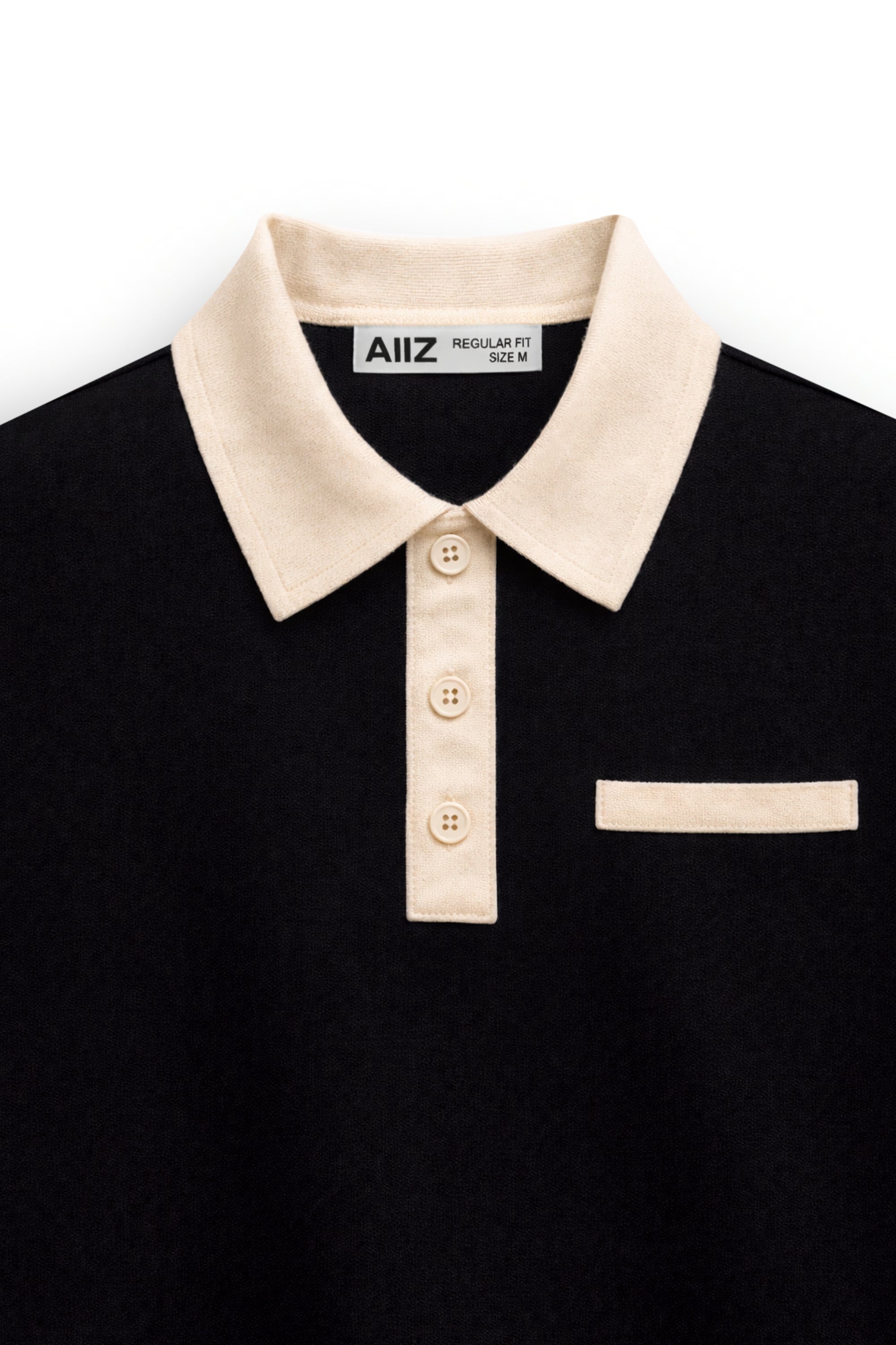 AIIZ Women’s Contrast Collar Polo Shirt