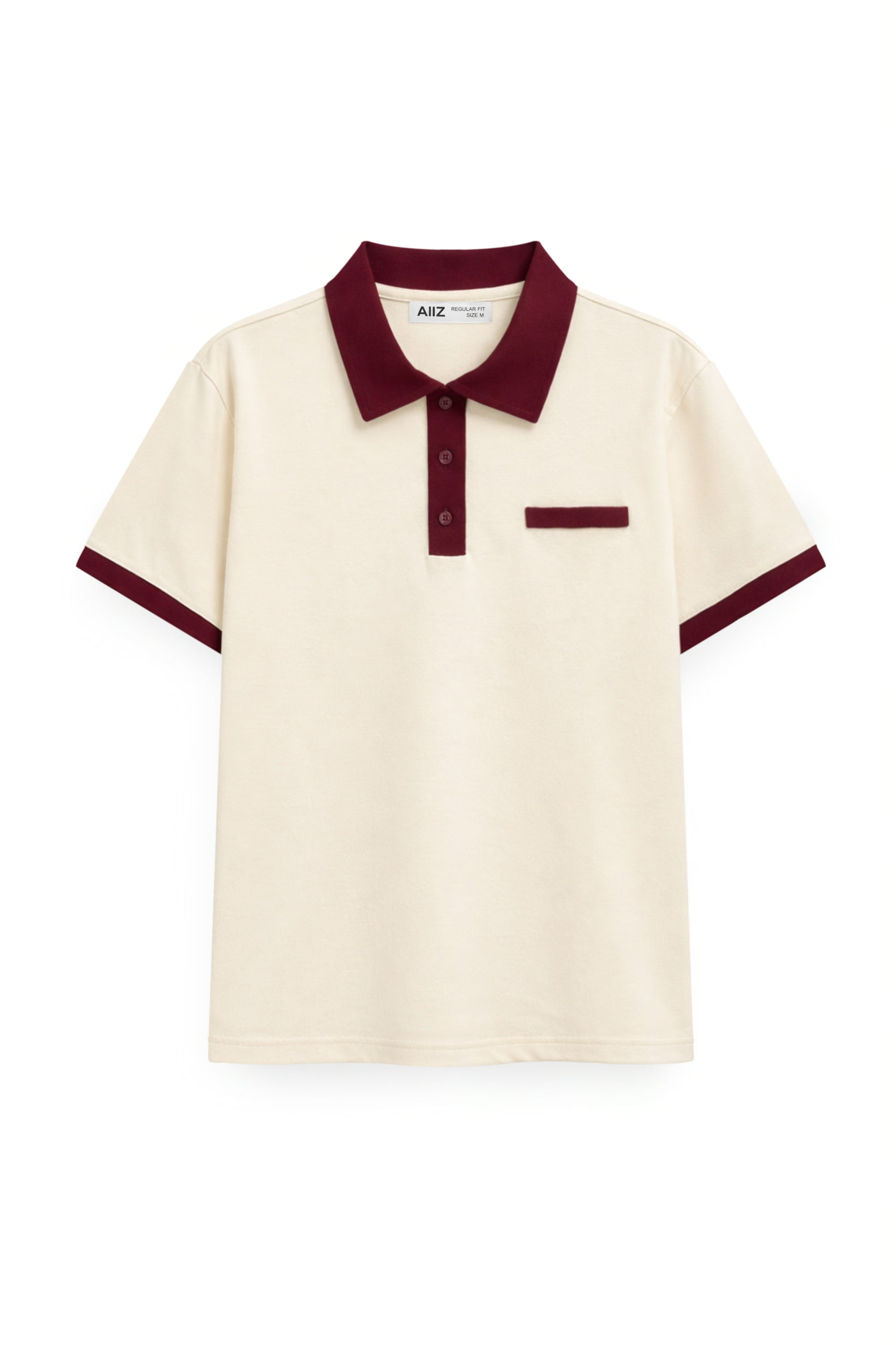 AIIZ Women’s Contrast Collar Polo Shirt