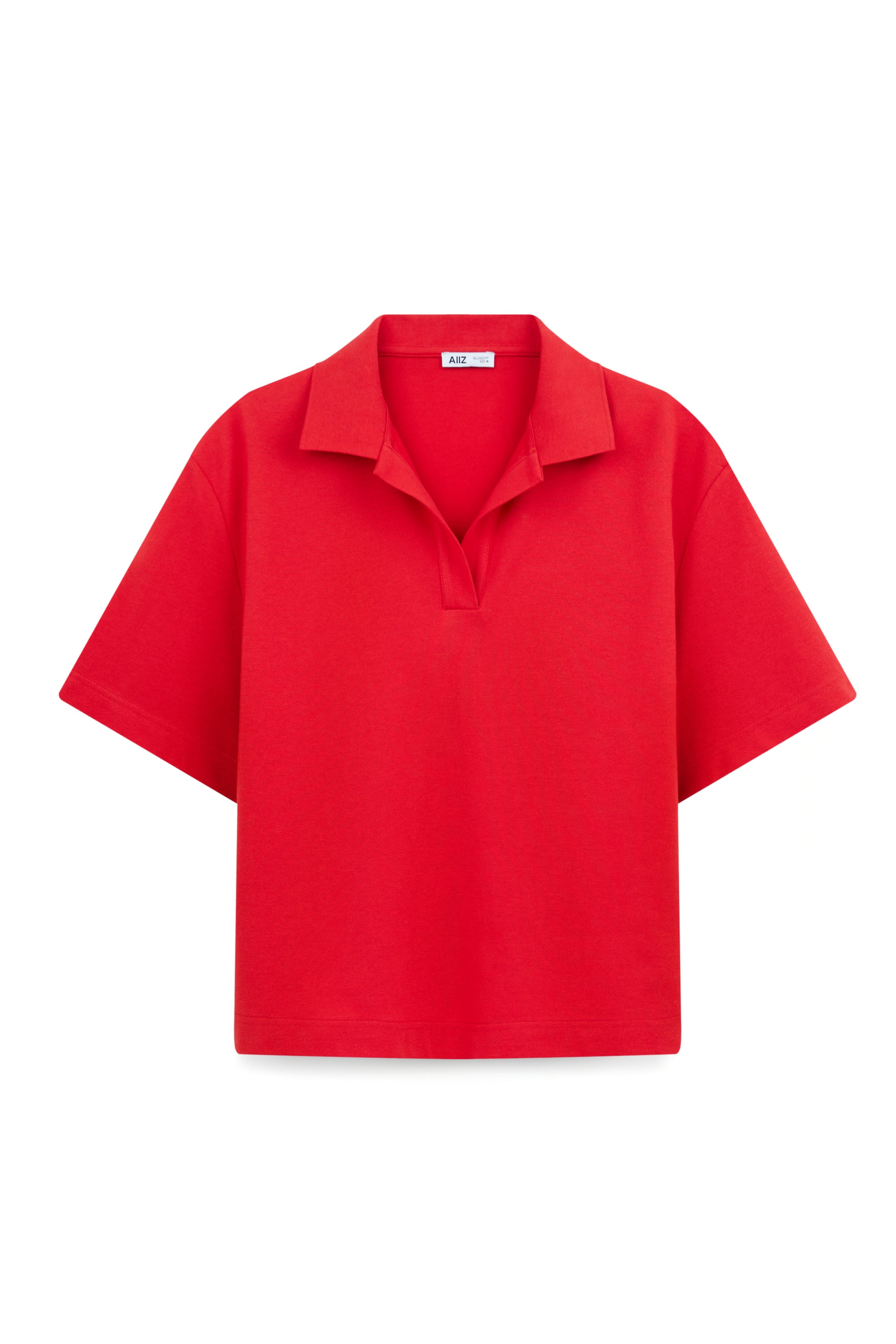 AIIZ Women's V-Neck Polo Shirt