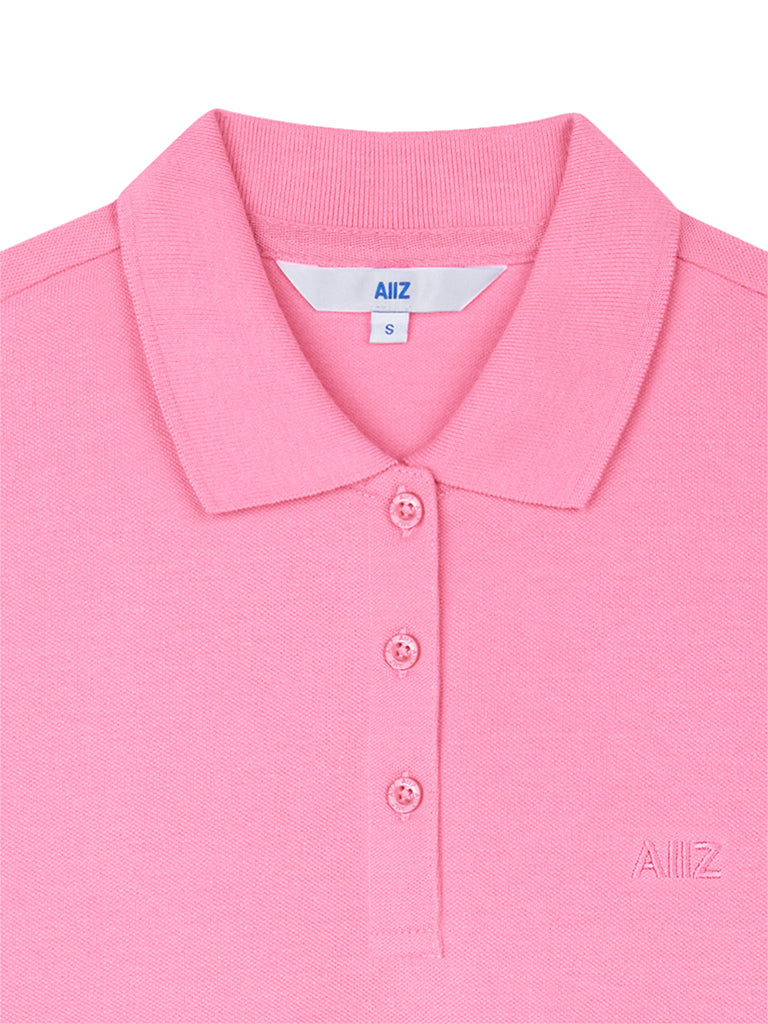 AIIZ Women’s Logo Polo Shirt Cotton Polyester