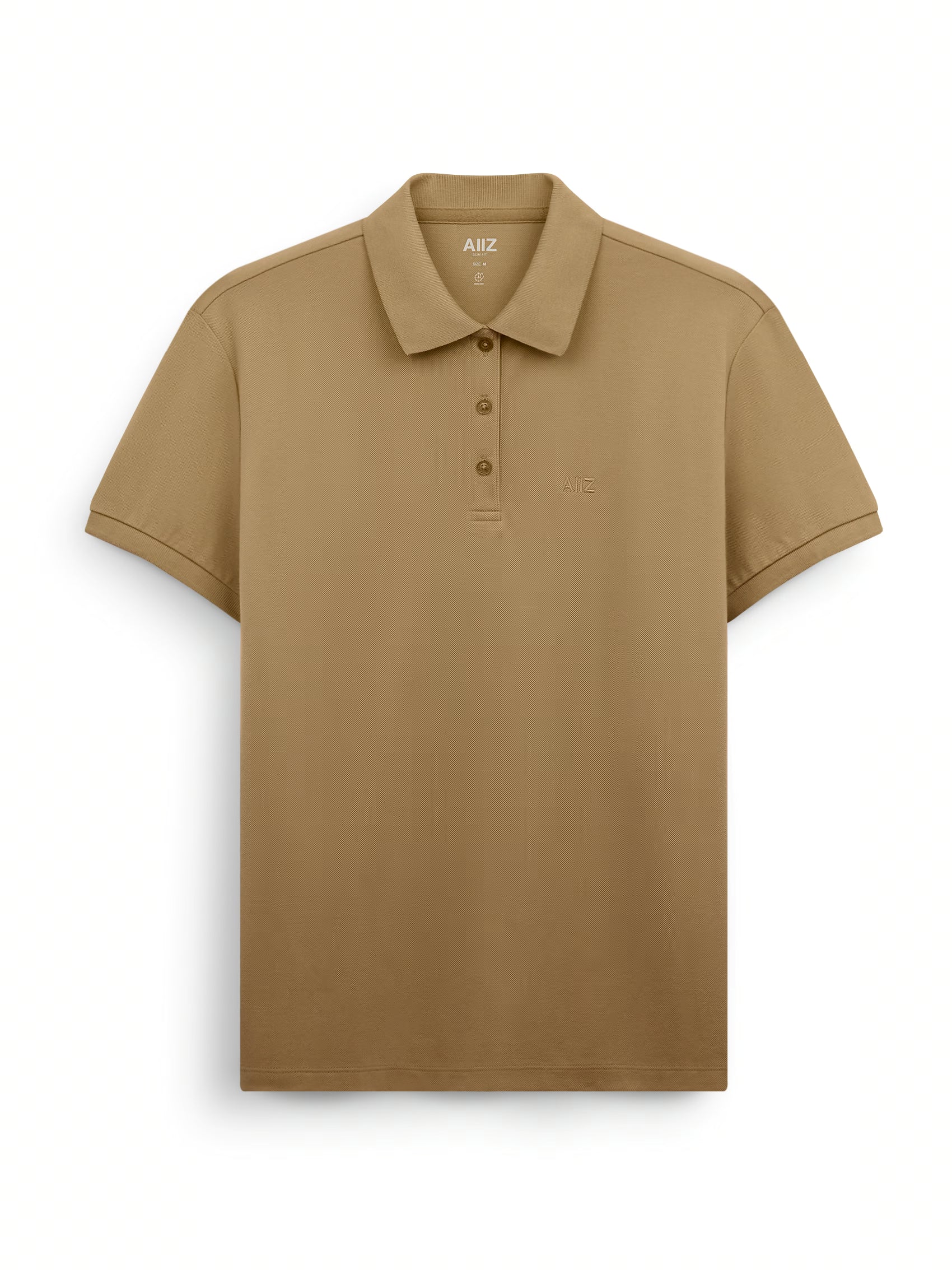 AIIZ Women’s Logo Polo Shirt Cotton Polyester (Brown / S)