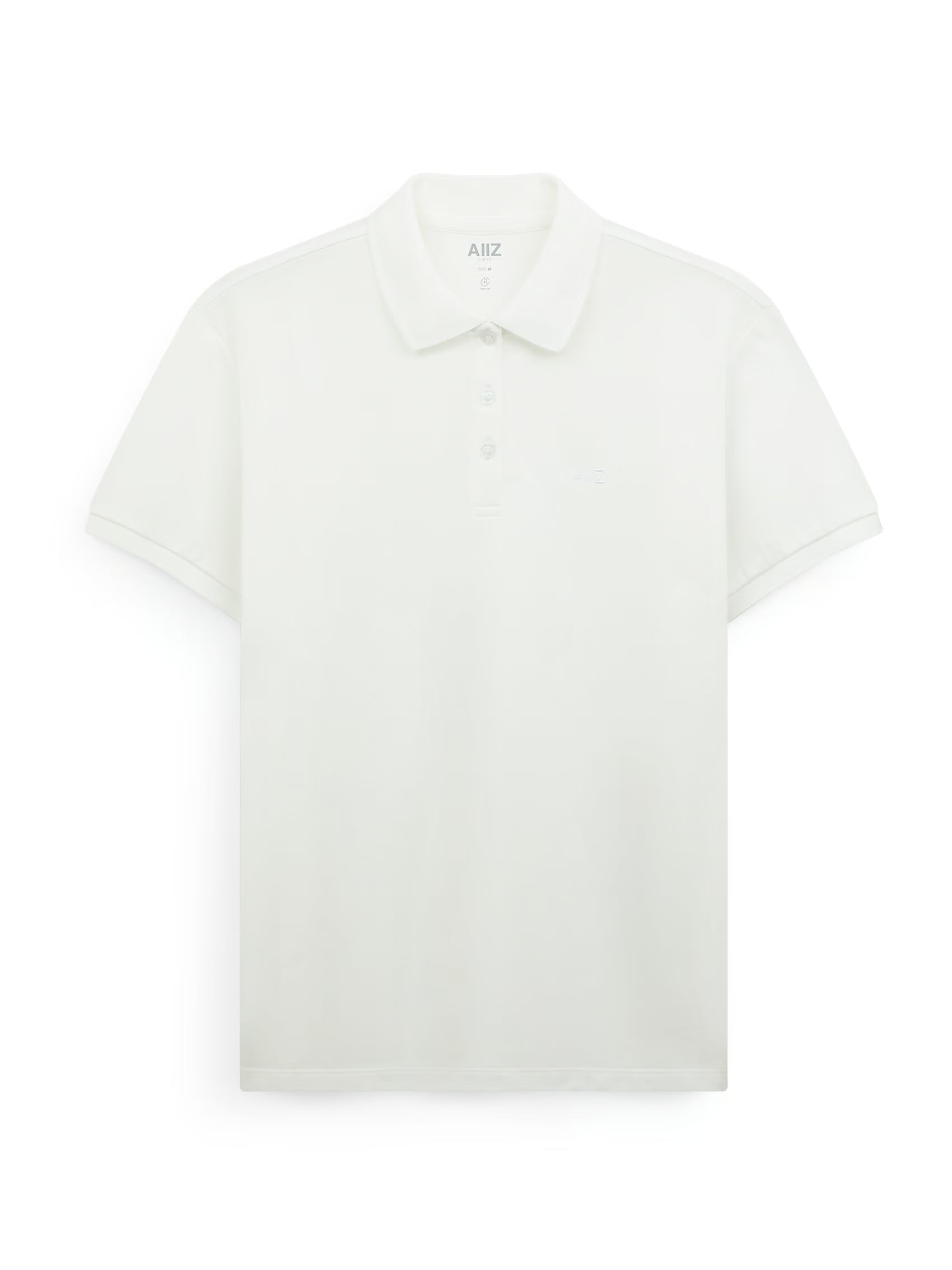 AIIZ Women’s Logo Polo Shirt Cotton Polyester (White / S)