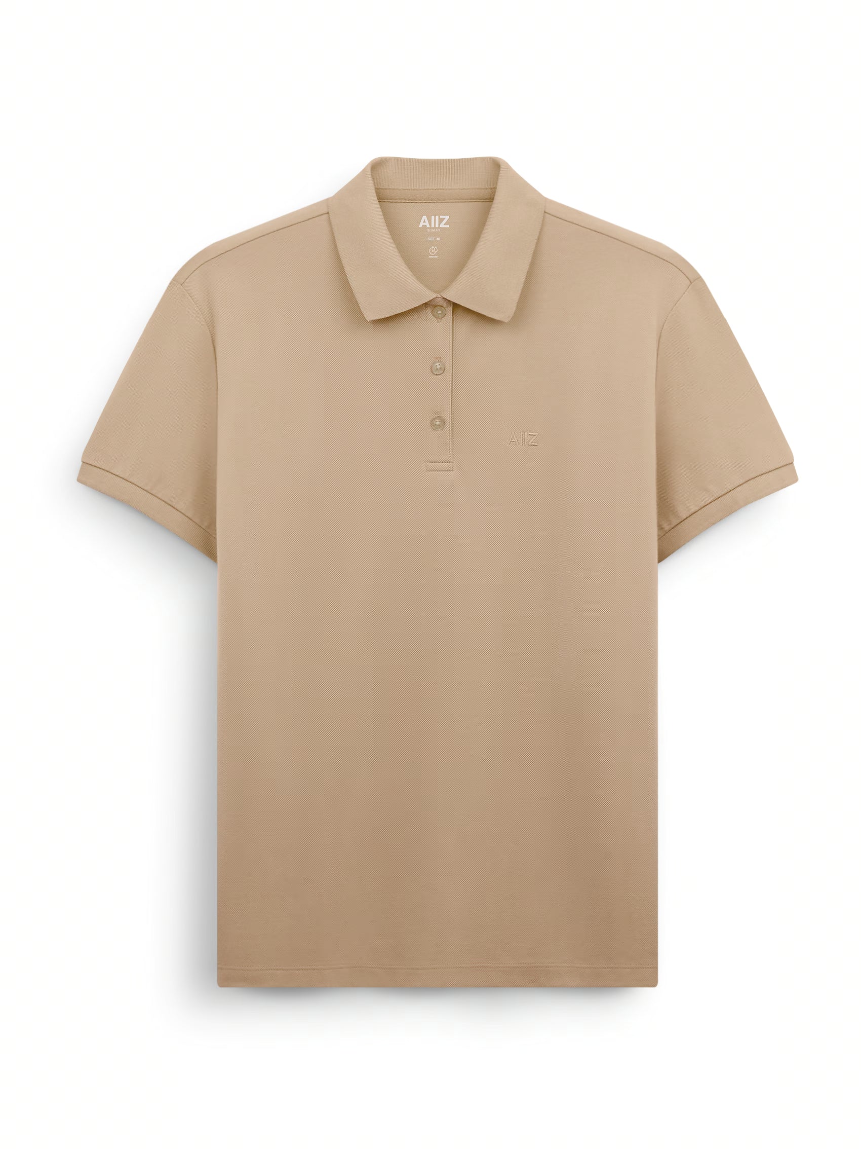 AIIZ Women’s Logo Polo Shirt Cotton Polyester (Beige / S)