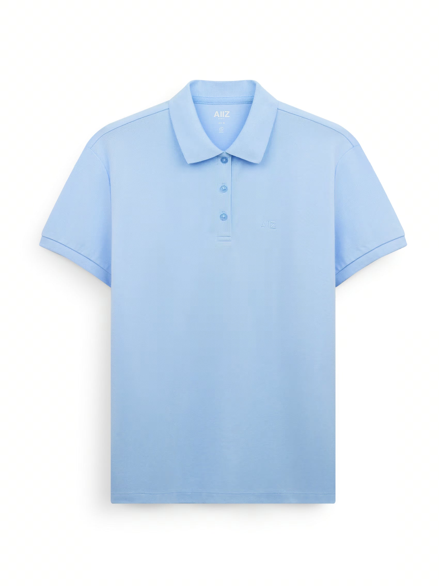 AIIZ Women’s Logo Polo Shirt Cotton Polyester (Light Blue / S)