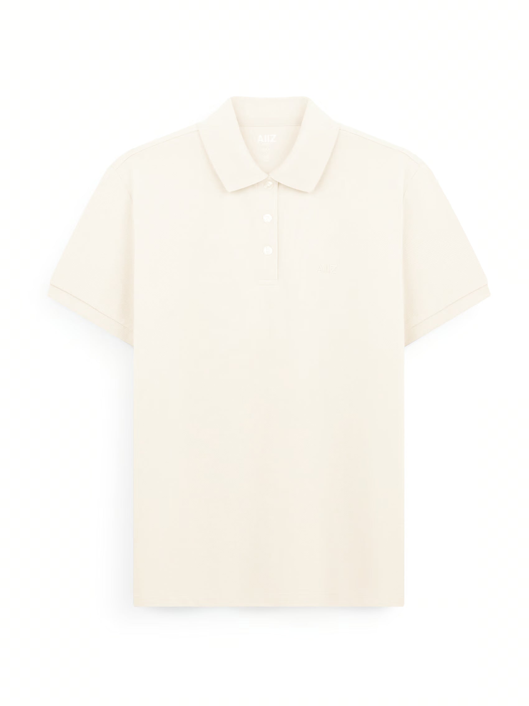 AIIZ Women’s Logo Polo Shirt Cotton Polyester (LT BEIGE / S)