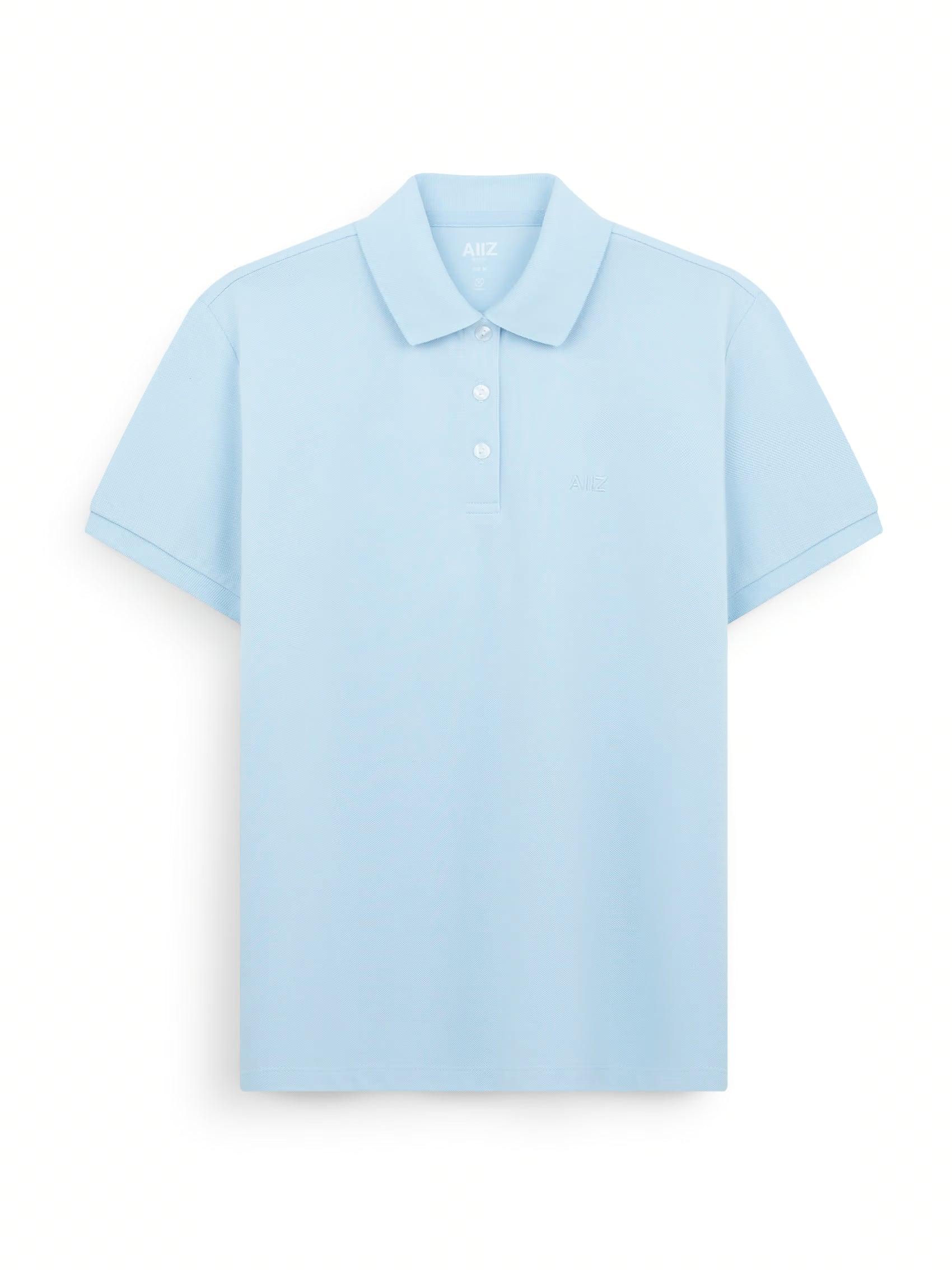 AIIZ Women’s Logo Polo Shirt Cotton Polyester (Light Blue / S)