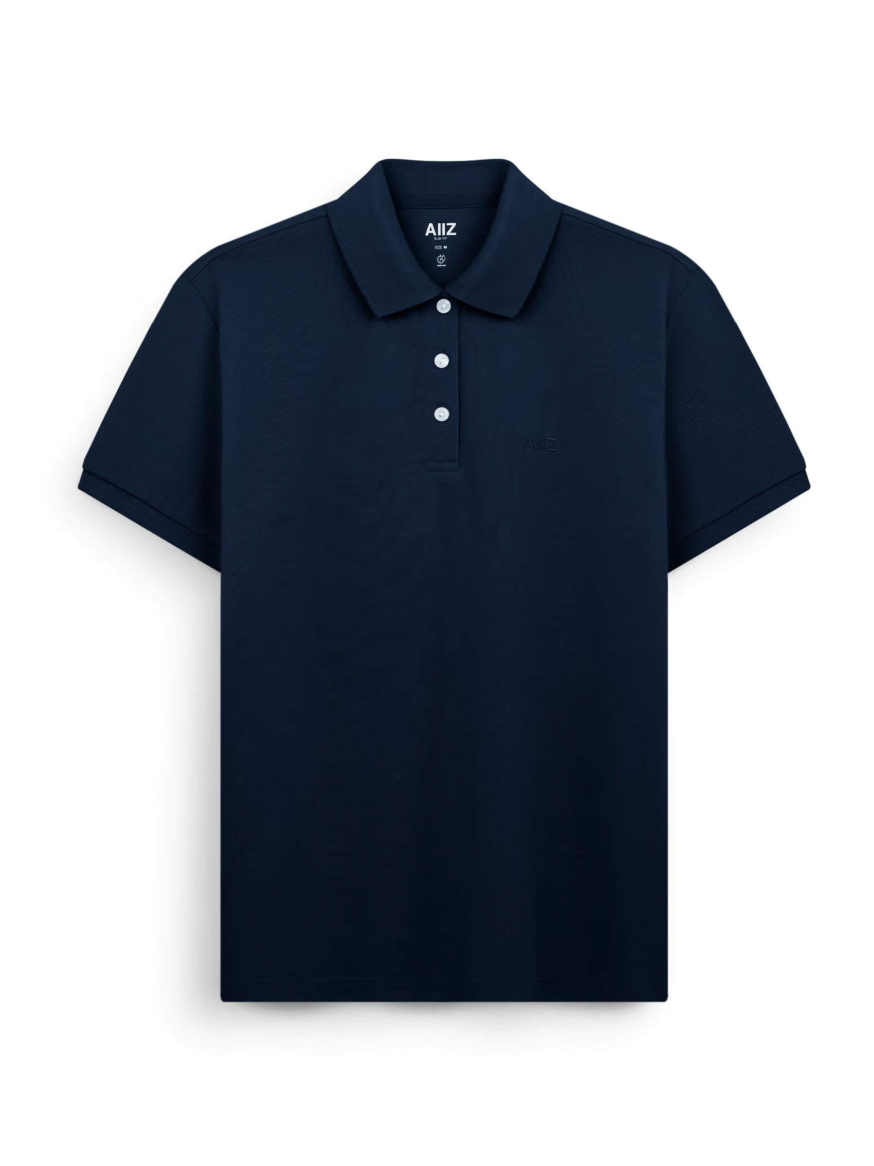 AIIZ Women’s Logo Polo Shirt Cotton Polyester (Navy / S)