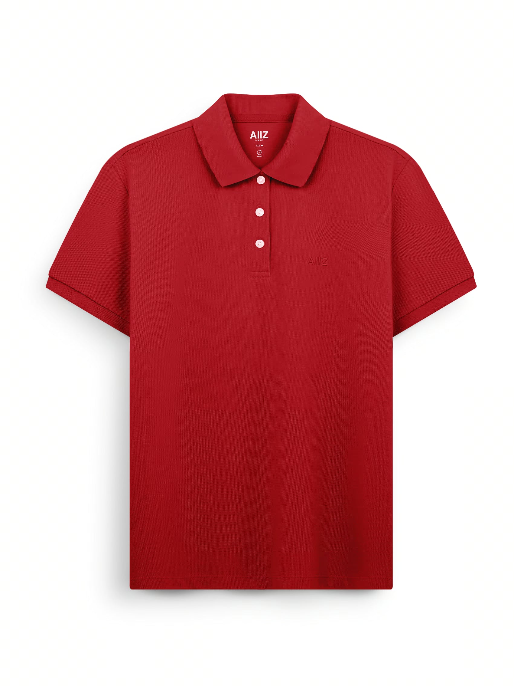 AIIZ Women’s Logo Polo Shirt Cotton Polyester (Red / S)