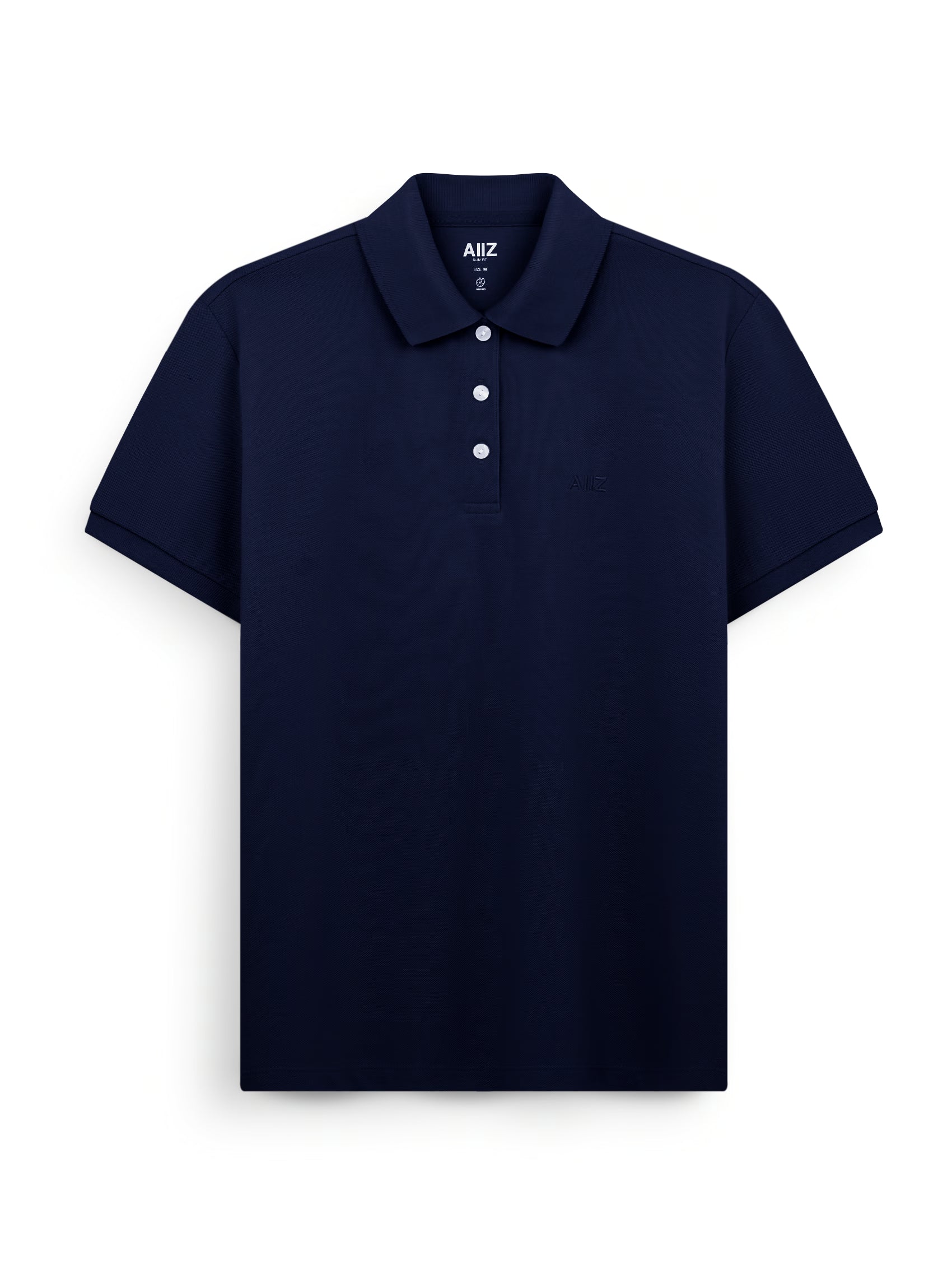 AIIZ Women’s Logo Polo Shirt Cotton Polyester (Navy / S)